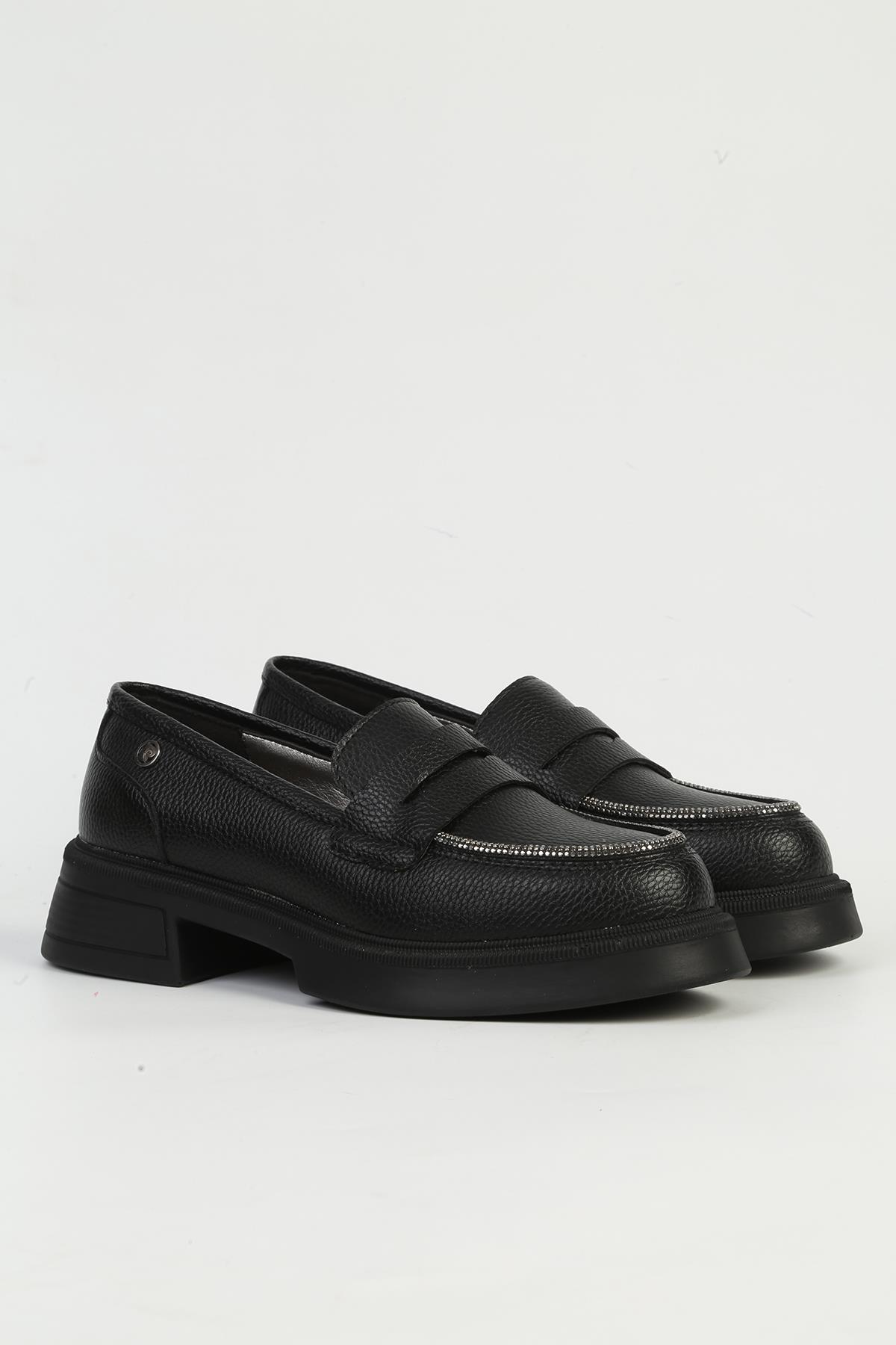 Siyah Kadın Loafer Ayakkabı PC-54783 - Görsel 3