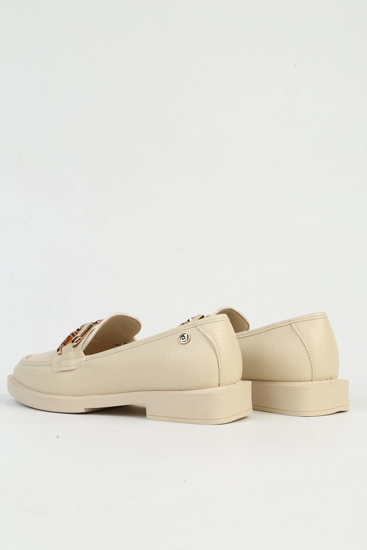 Bej Kadın Loafer Ayakkabı PC-54782 - Görsel 4