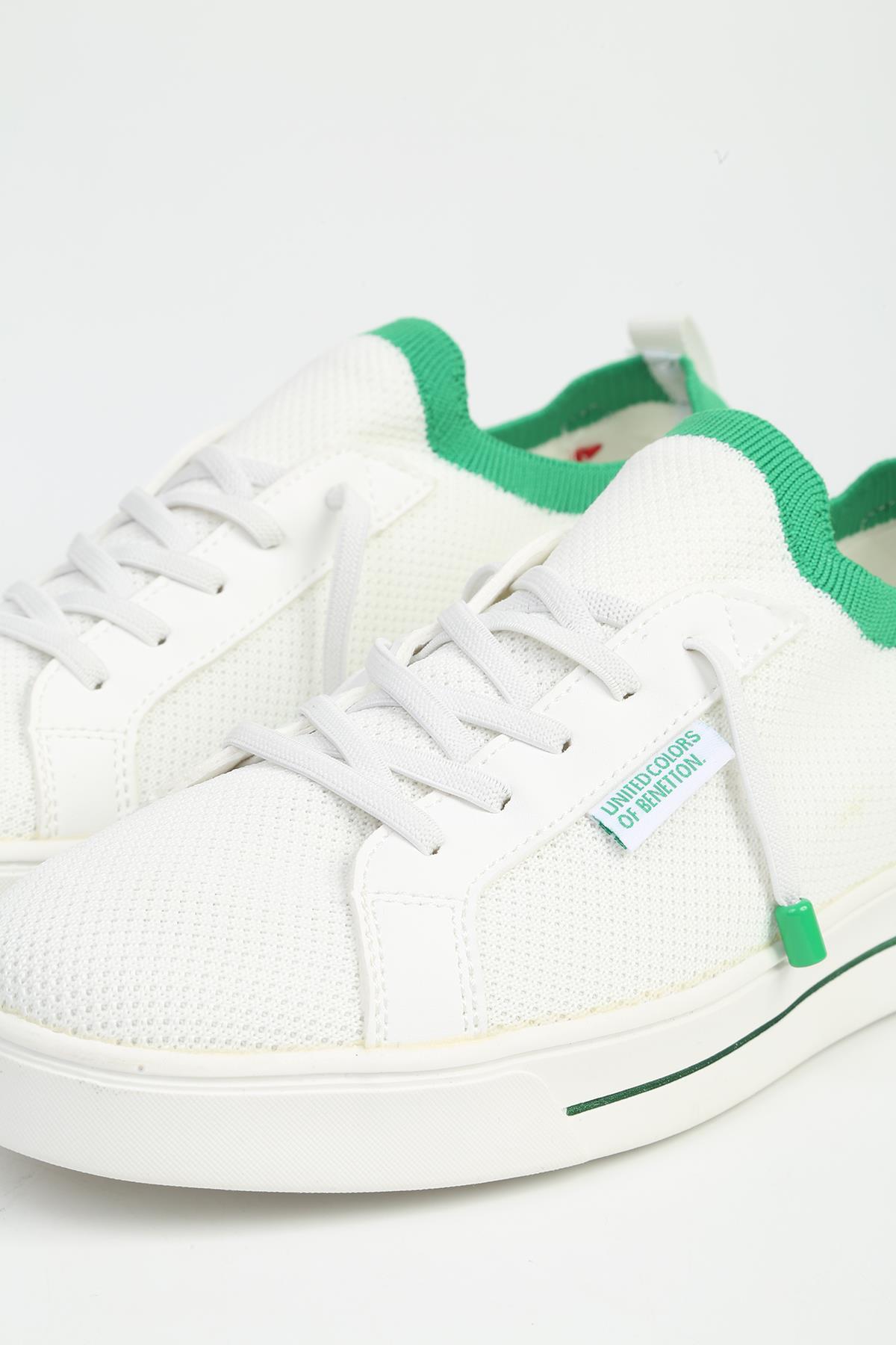 Beyaz Yeşil Erkek Spor Ayakkabı İTHAL BNI-11482 - Görsel 5
