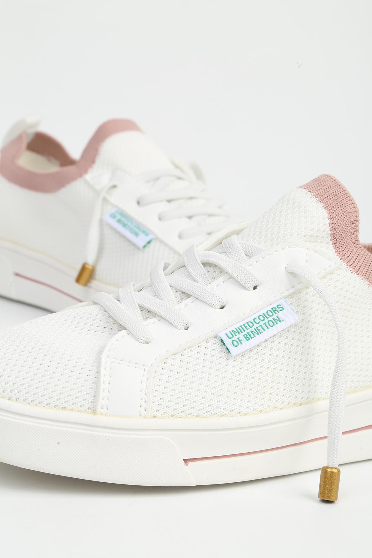 Beyaz Pudra Kadın Spor Ayakkabı İTHAL BNI-11483 - Görsel 5