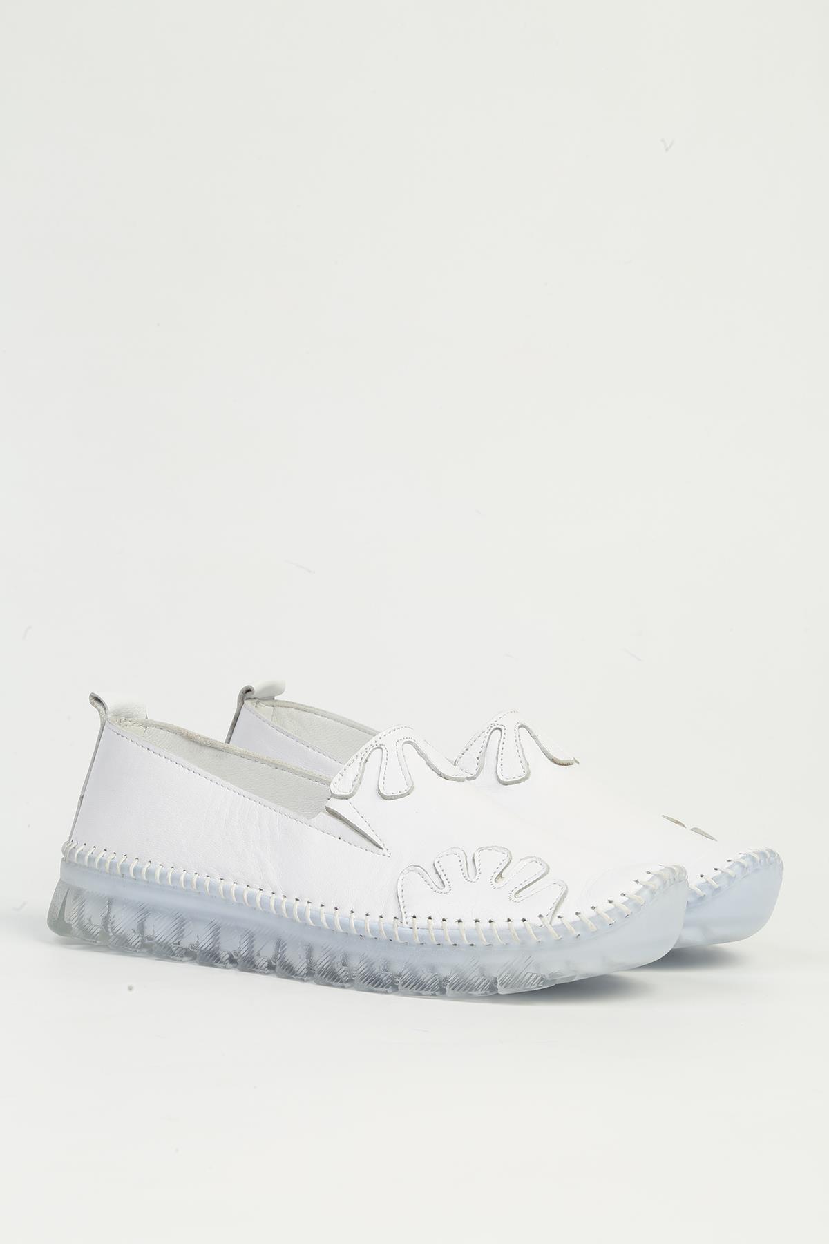 Beyaz Kadın Spor Ayakkabı PC-54763 - Görsel 4