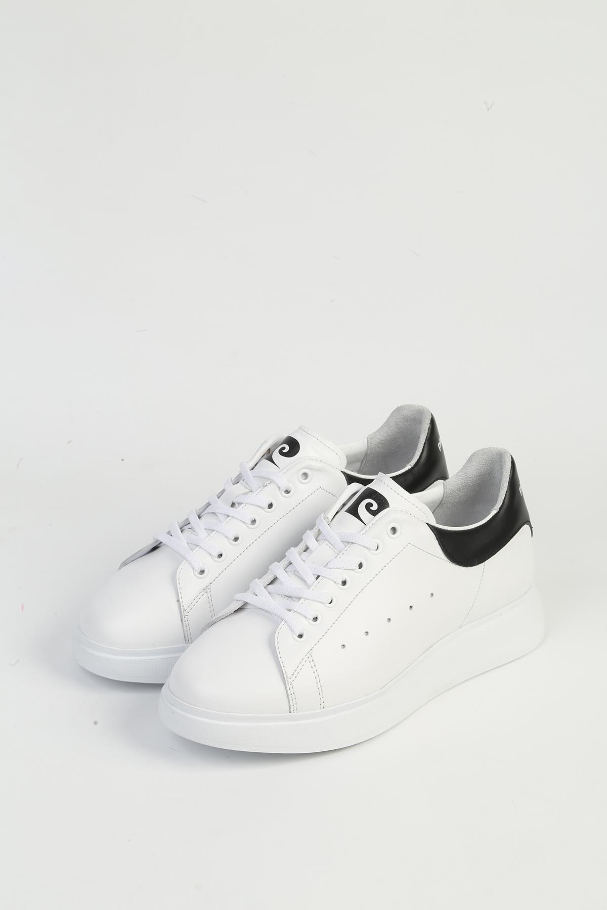 Erkek Deri Beyaz Sneaker PC-32722 - Görsel 5