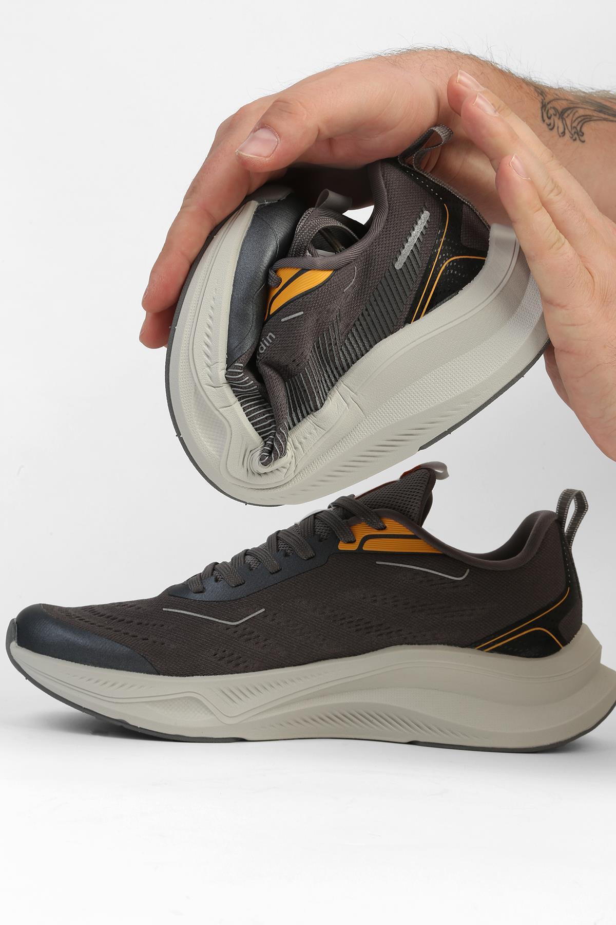 Füme Erkek Spor Ayakkabı İTHAL PCI-11324 - Görsel 4