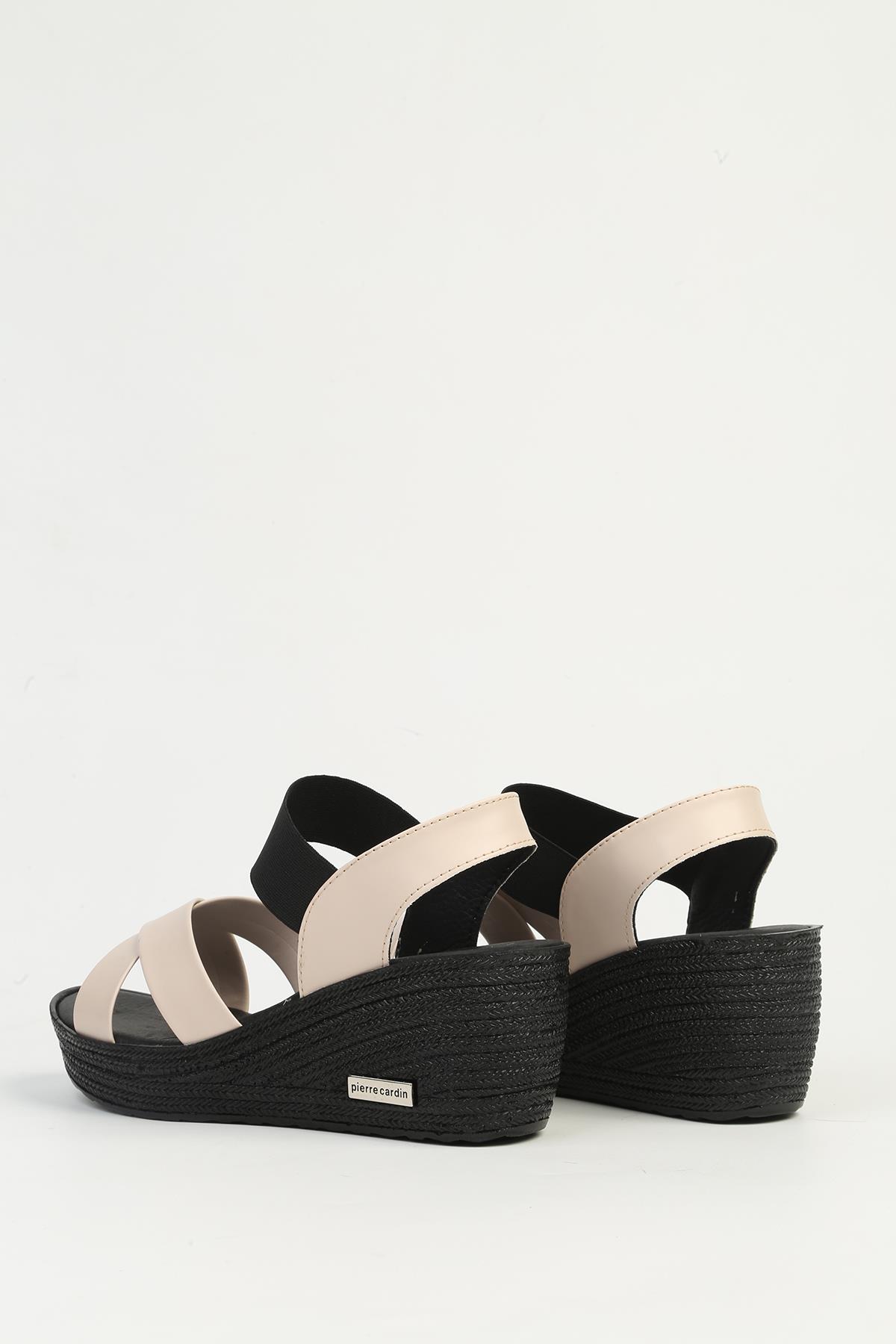 Krem Kadın Topuklu Ayakkabı PC-7471 - Görsel 4