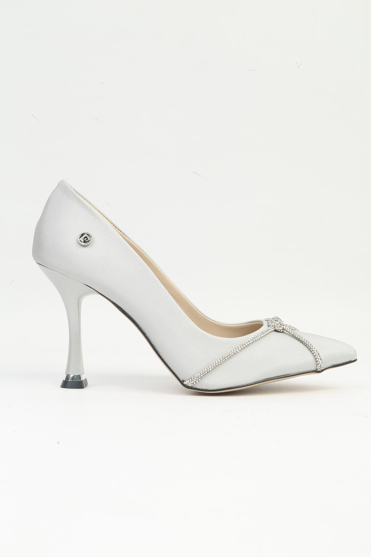 ® | PC-54036 Kadın Siyah Saten Topuklu Ayakkabı - Görsel 2