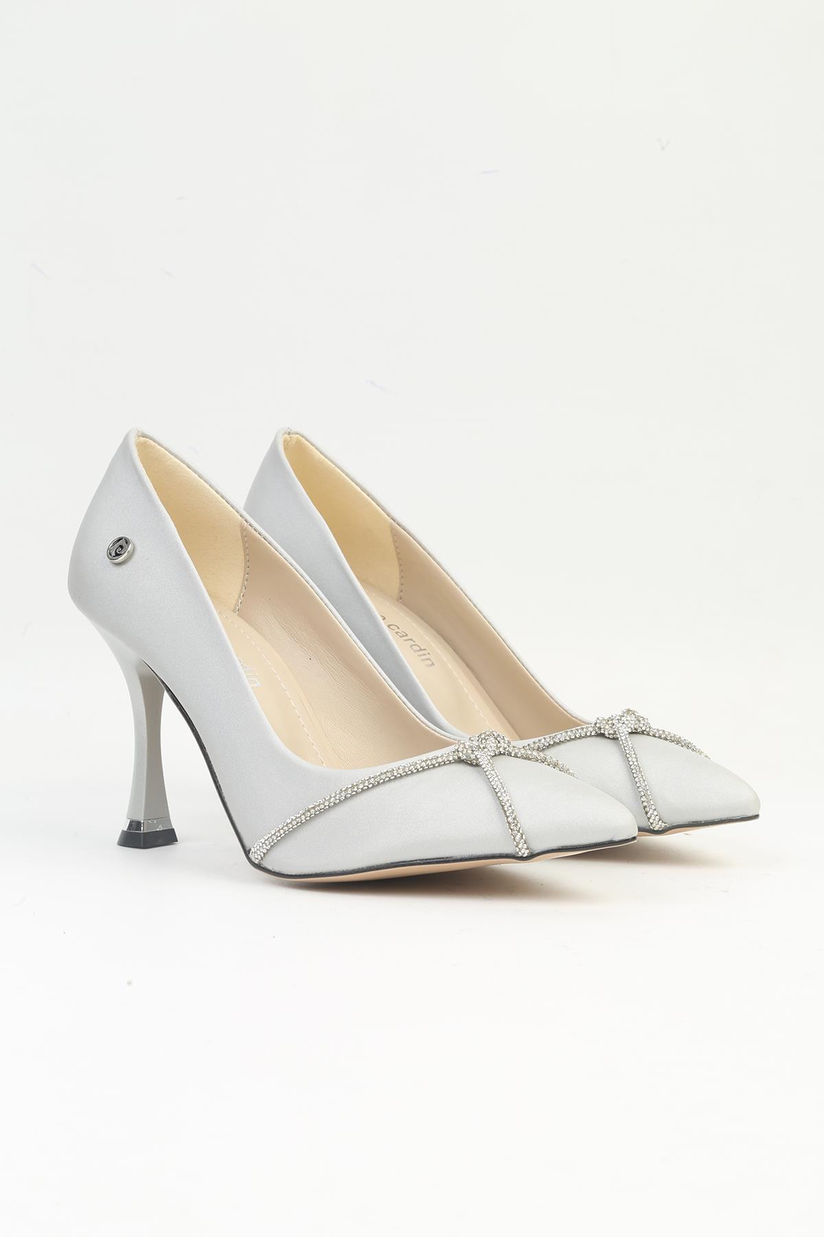 ® | PC-54036 Kadın Siyah Saten Topuklu Ayakkabı - Görsel 3