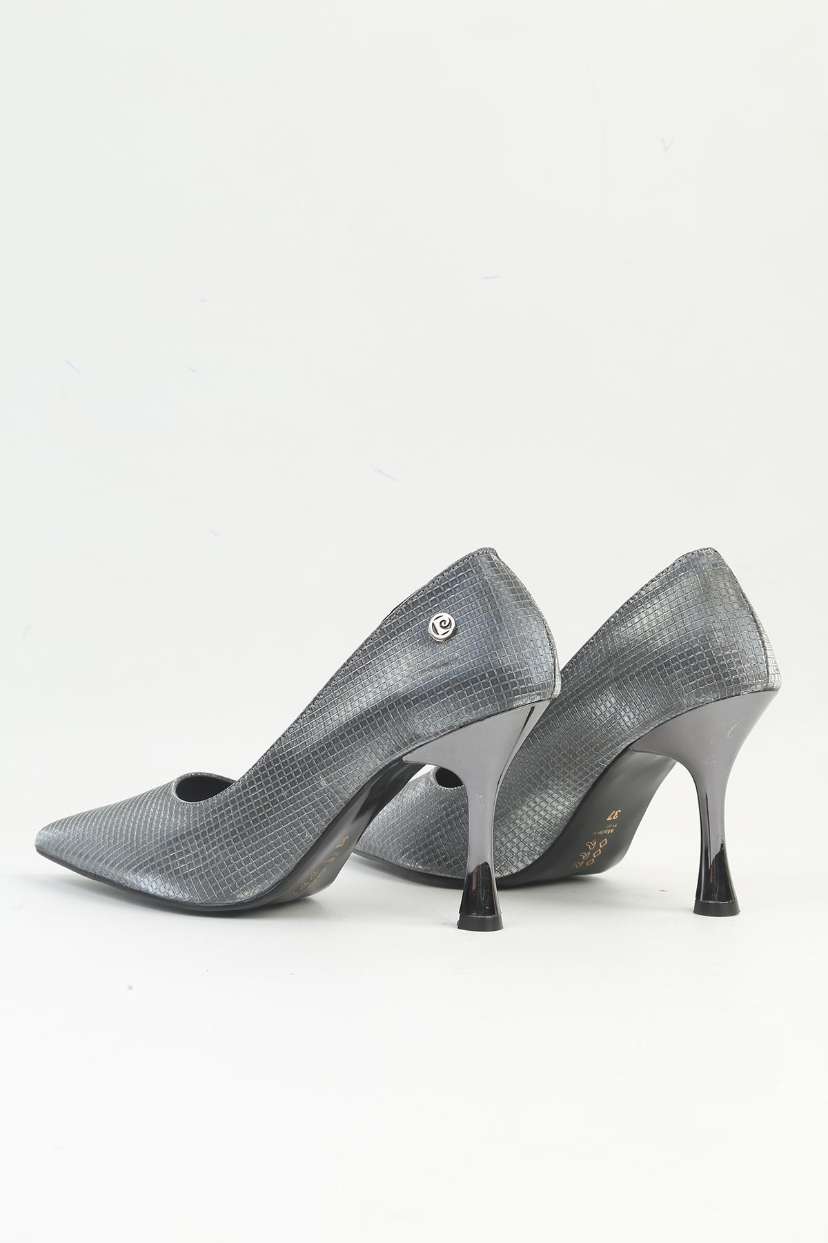 ® | PC-54024 Kadın Platin Topuklu Ayakkabı - Görsel 4