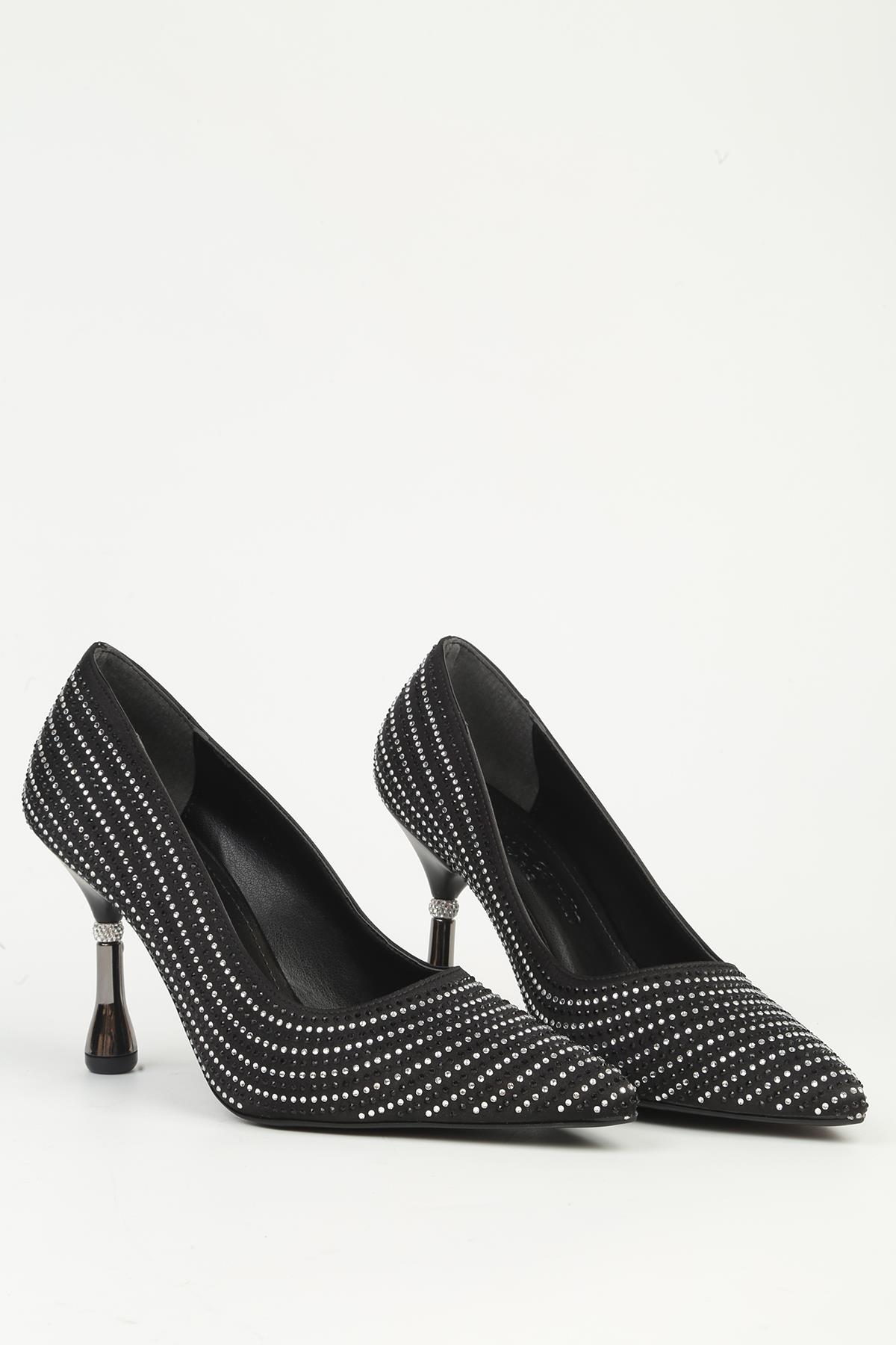 Siyah Kadın Topuklu Ayakkabı PC-55010 - Görsel 2