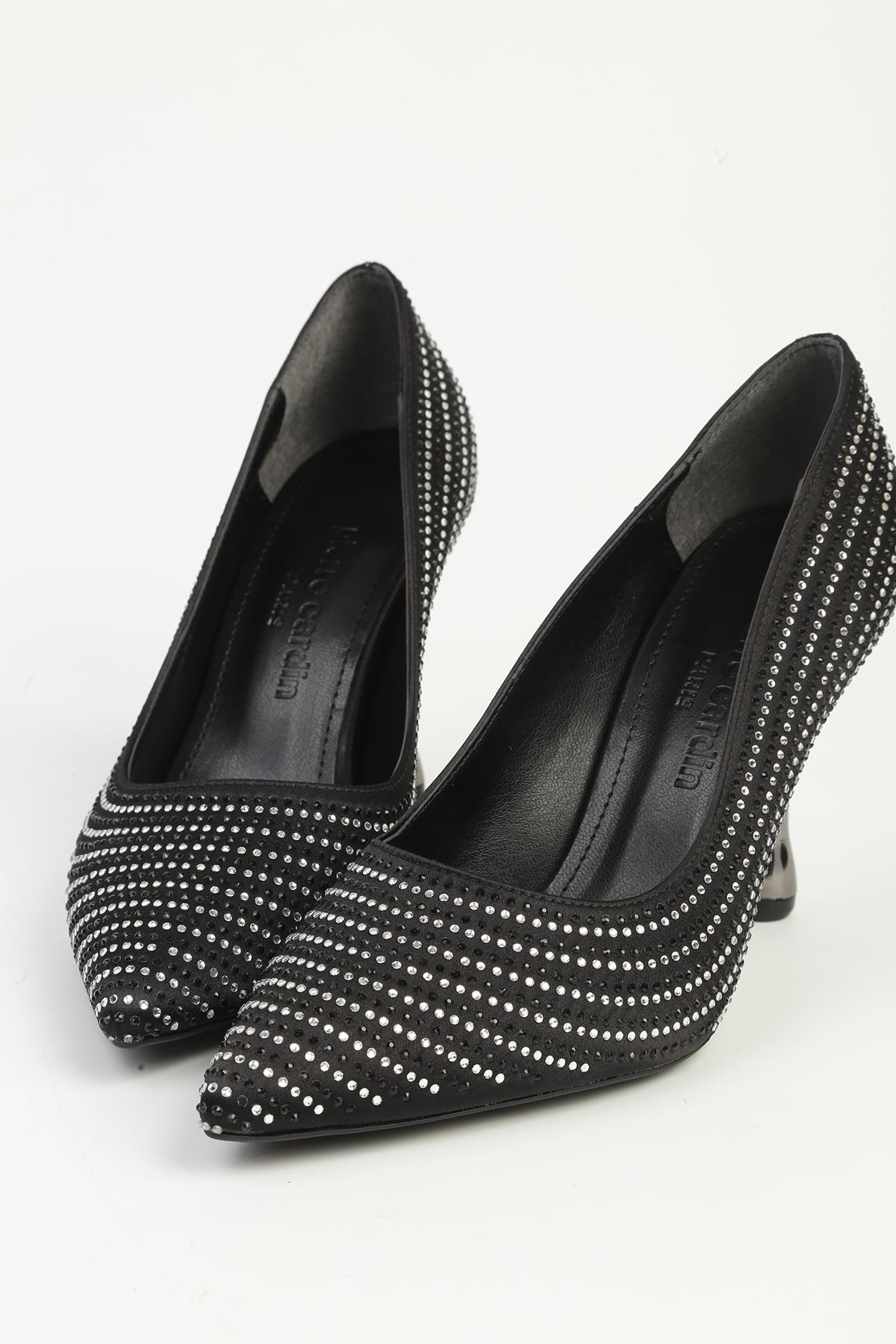 Siyah Kadın Topuklu Ayakkabı PC-55010 - Görsel 4