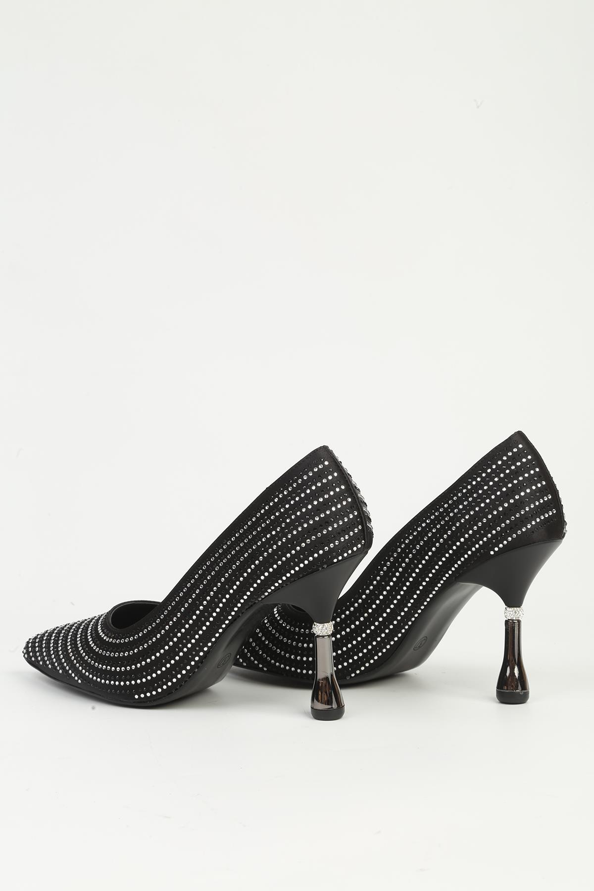 Siyah Kadın Topuklu Ayakkabı PC-55010 - Görsel 5