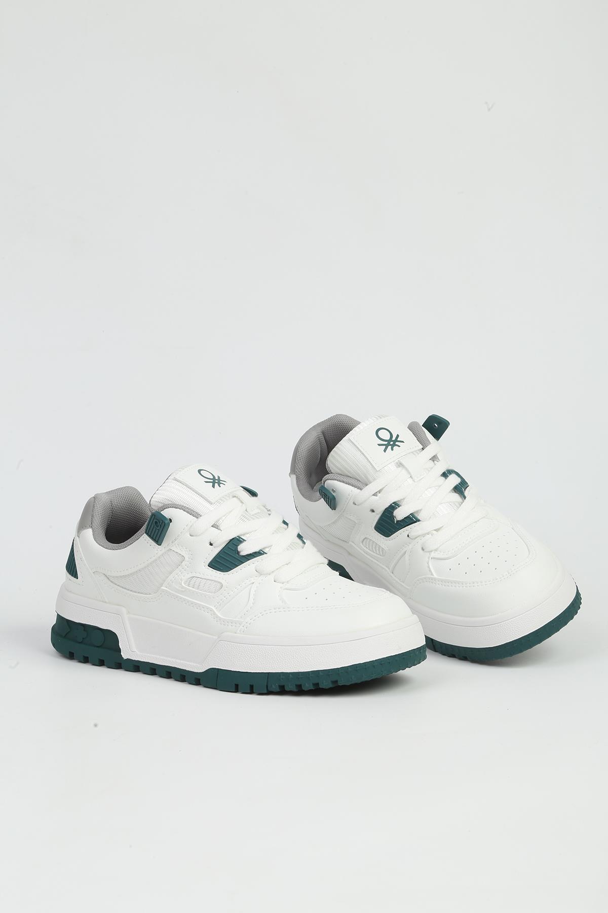 Beyaz Yeşil Kadın Spor Ayakkabı İTHAL BNI-12158 - Görsel 3