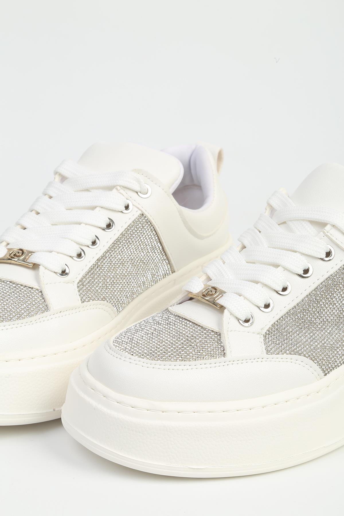 Beyaz Kadın Spor Ayakkabı PC-55312 - Görsel 3