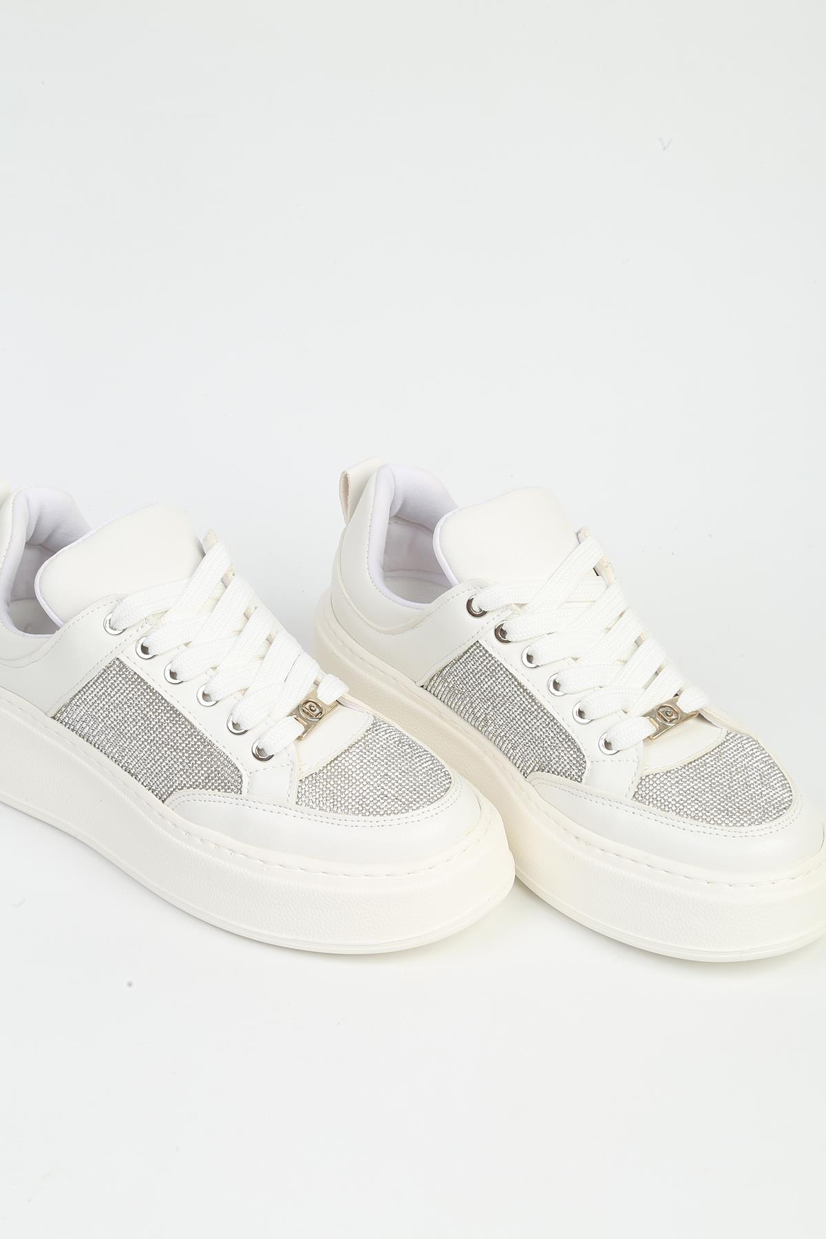 Beyaz Kadın Spor Ayakkabı PC-55312 - Görsel 5