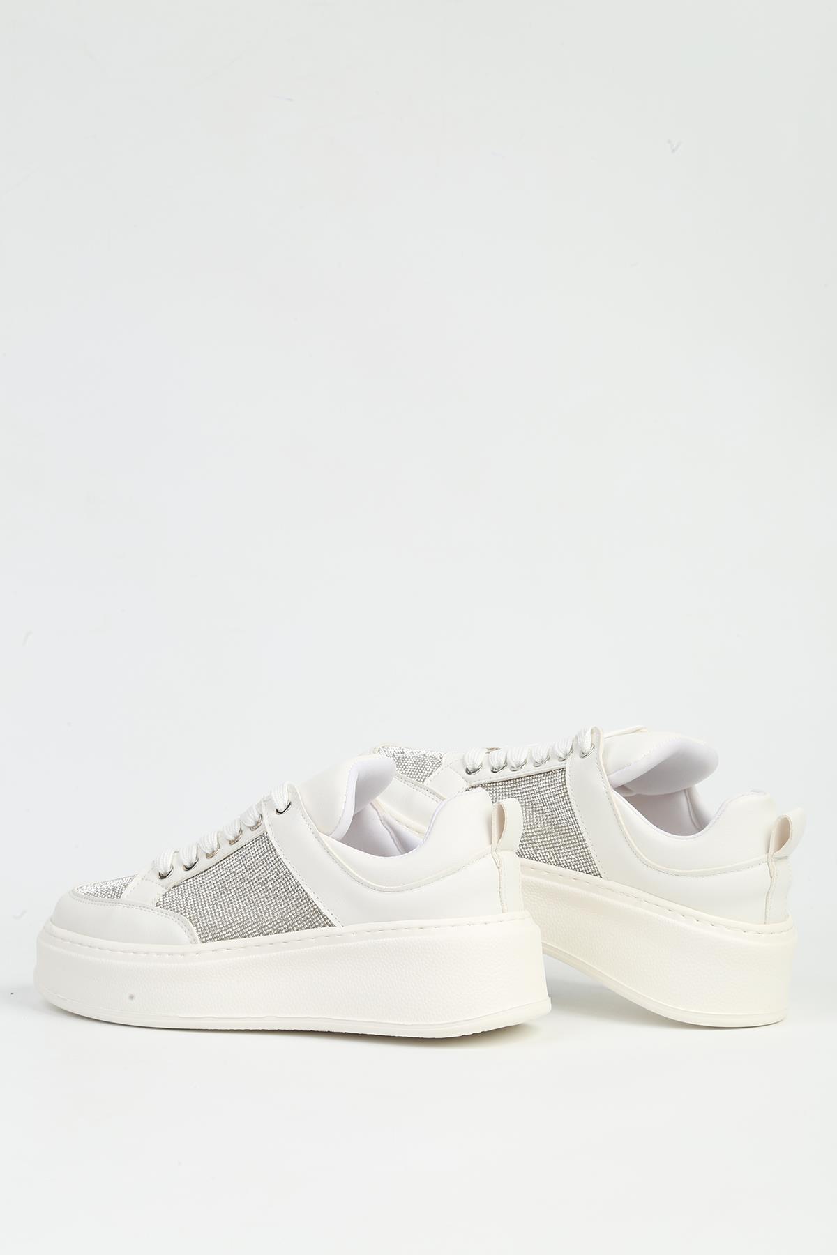 Beyaz Kadın Spor Ayakkabı PC-55312 - Görsel 6