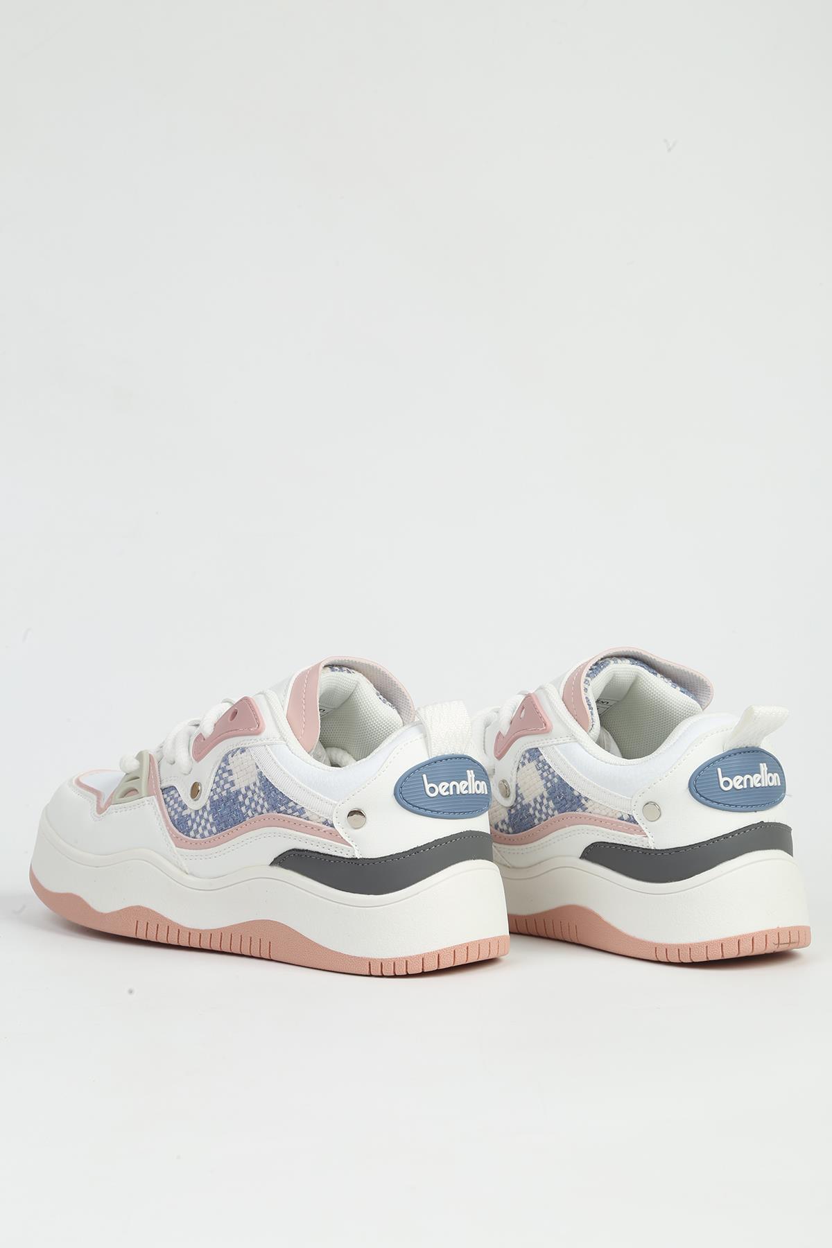 Beyaz Pudra Kadın Spor Ayakkabı İTHAL BNI-12157 - Görsel 4