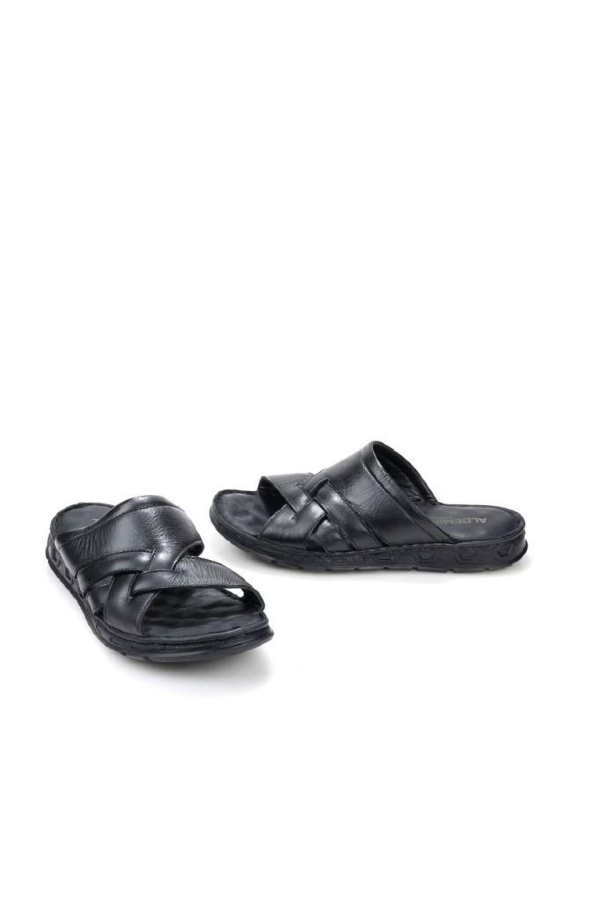 Aldmr 804 Ortopedik Erkek Masaj Tabanlı Hakiki Deri Terlik - Görsel 4