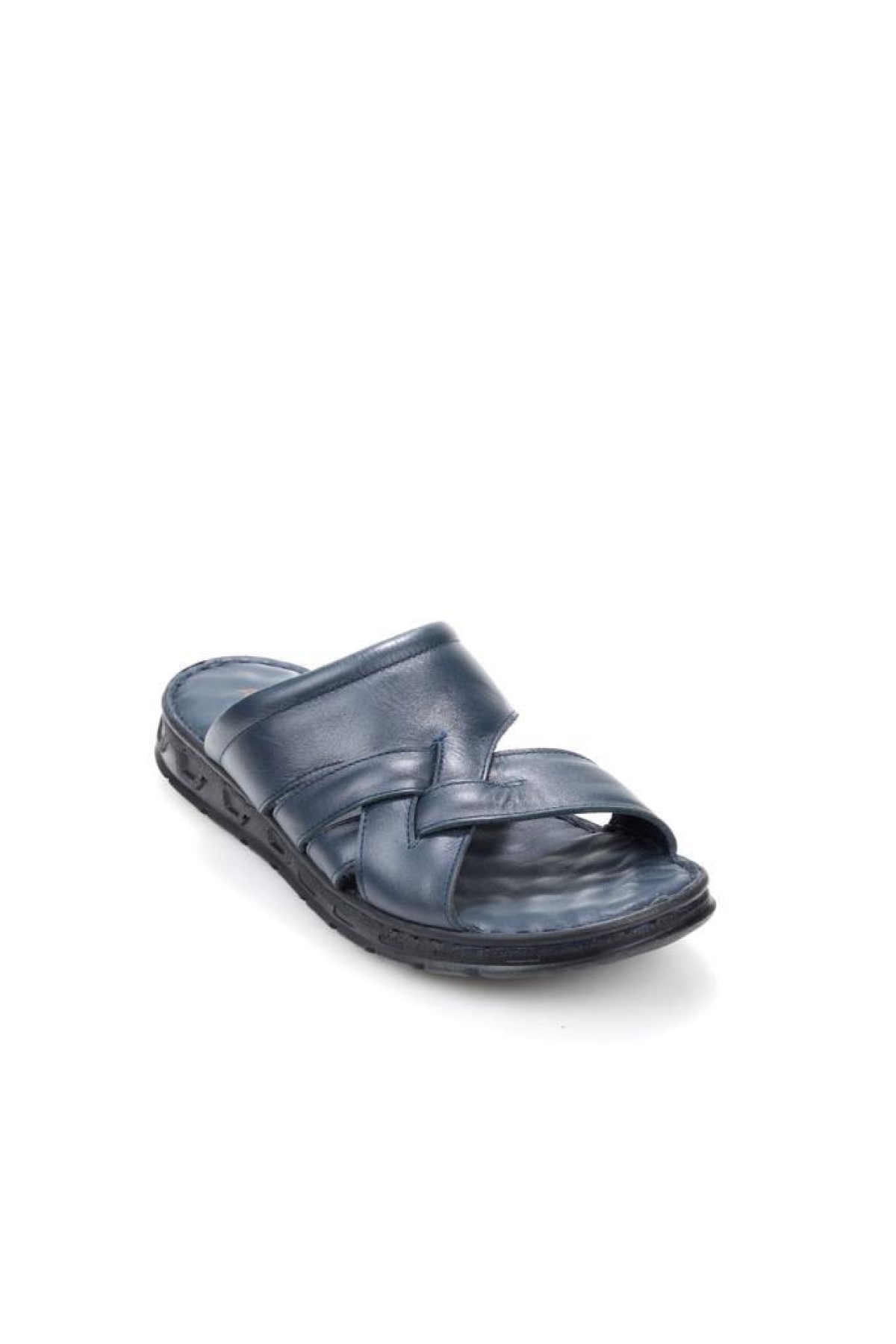 Aldmr 804 Ortopedik Erkek Masaj Tabanlı Hakiki Deri Terlik - Görsel 2