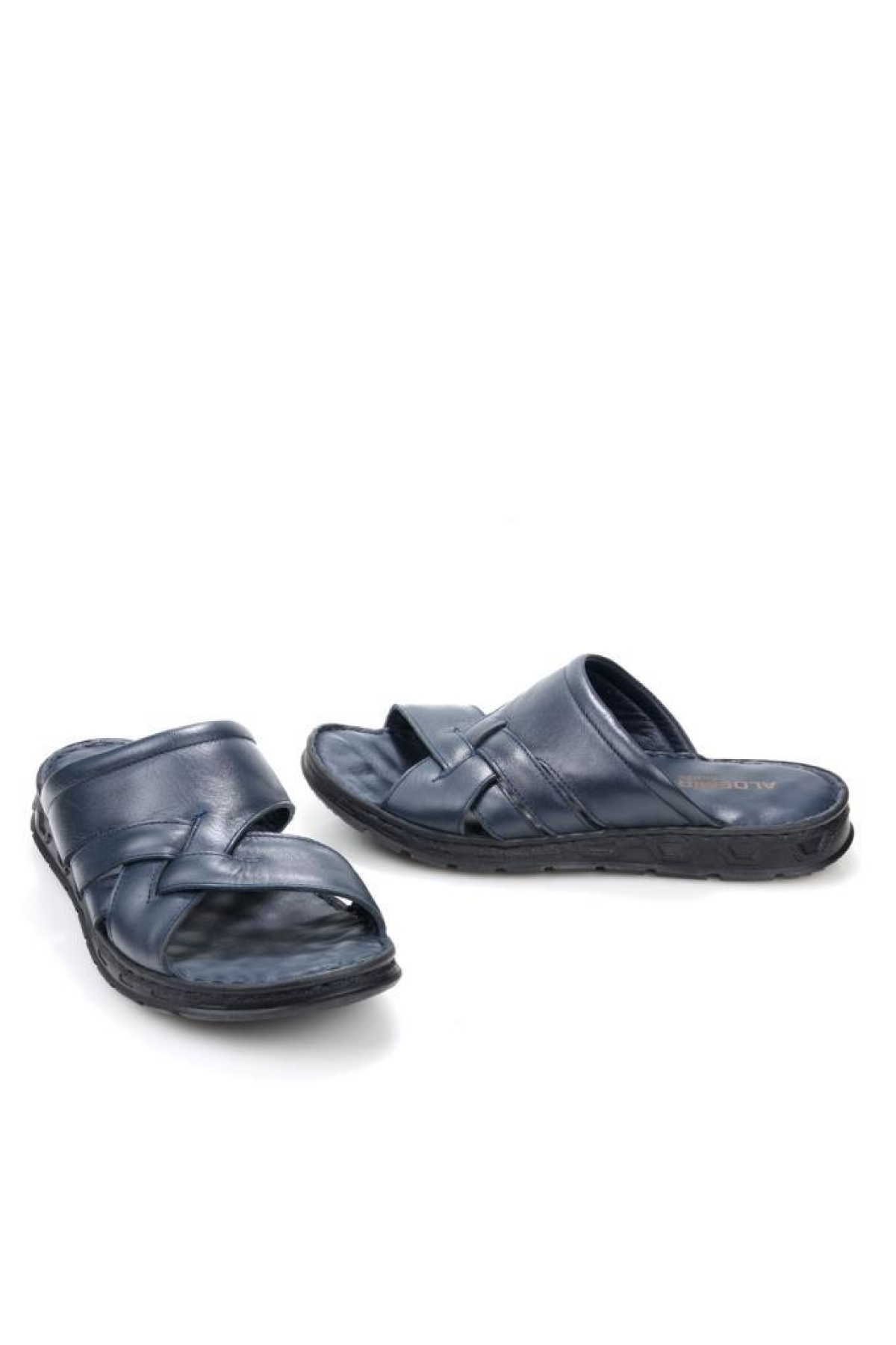 Aldmr 804 Ortopedik Erkek Masaj Tabanlı Hakiki Deri Terlik - Görsel 4