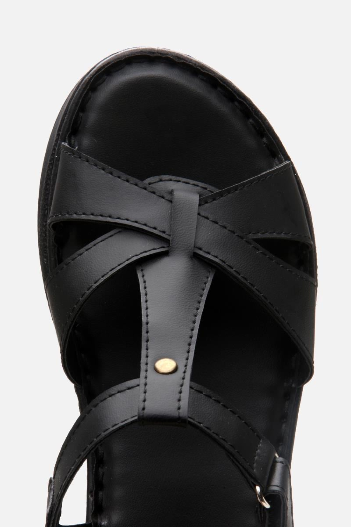 Kadın Siyah Comfort Düz Sandalet - Görsel 7