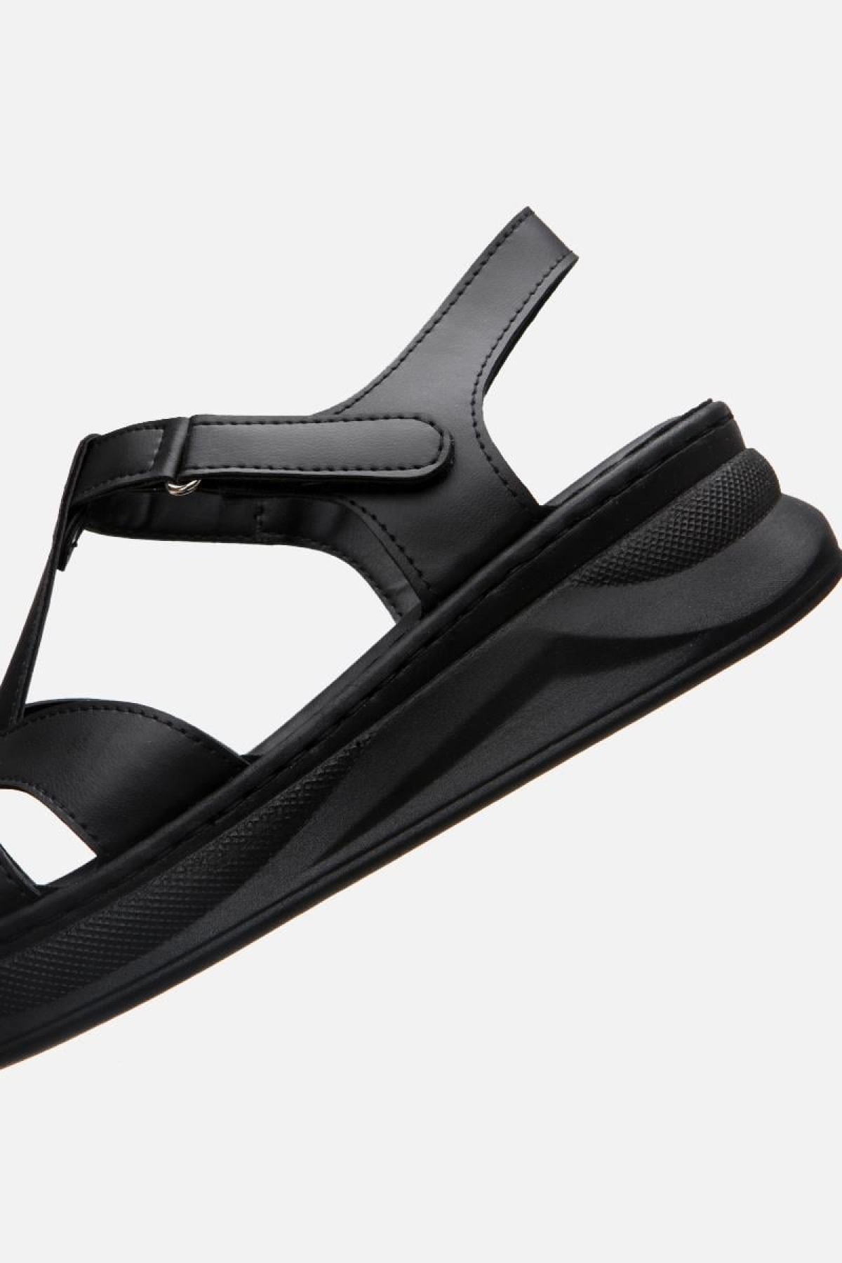 Kadın Siyah Comfort Düz Sandalet - Görsel 8