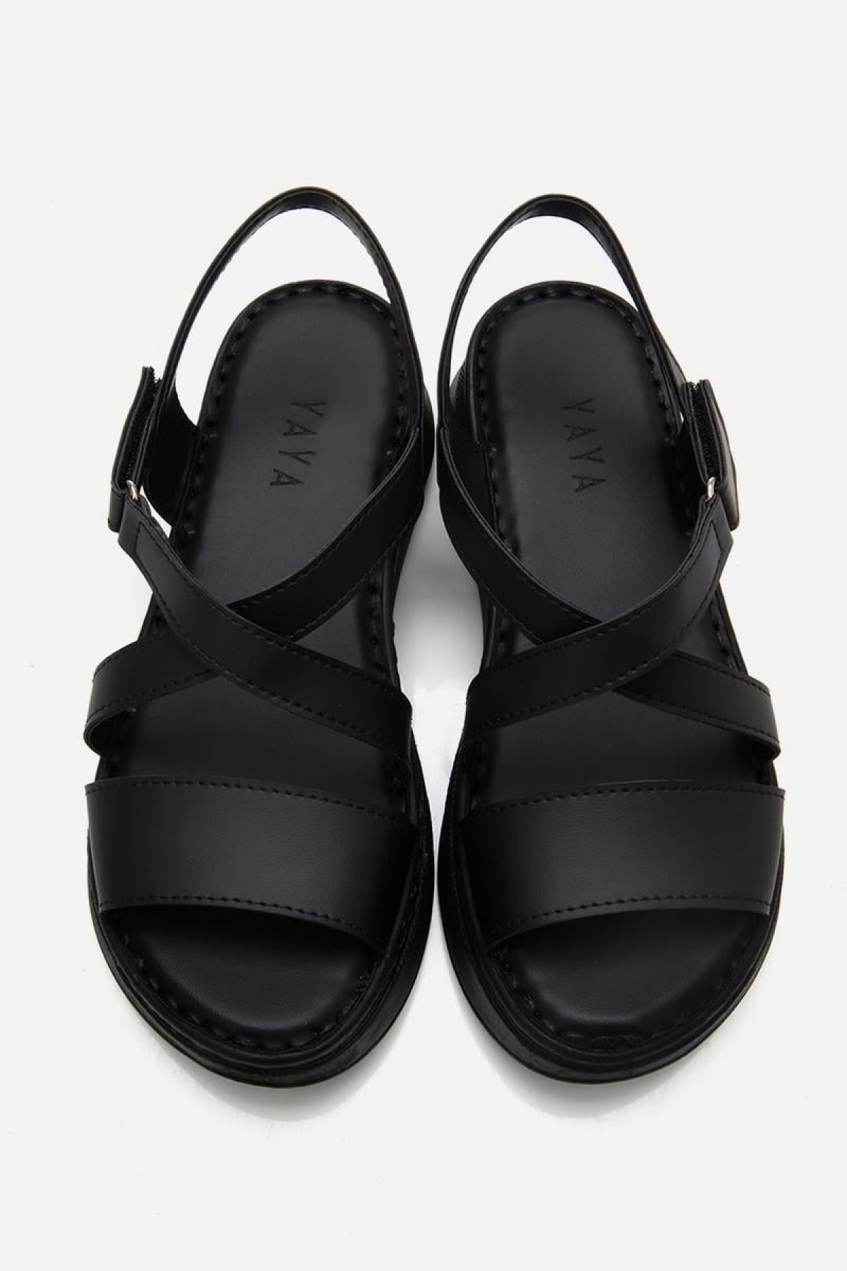 Kadın Siyah Comfort Düz Sandalet - Görsel 8