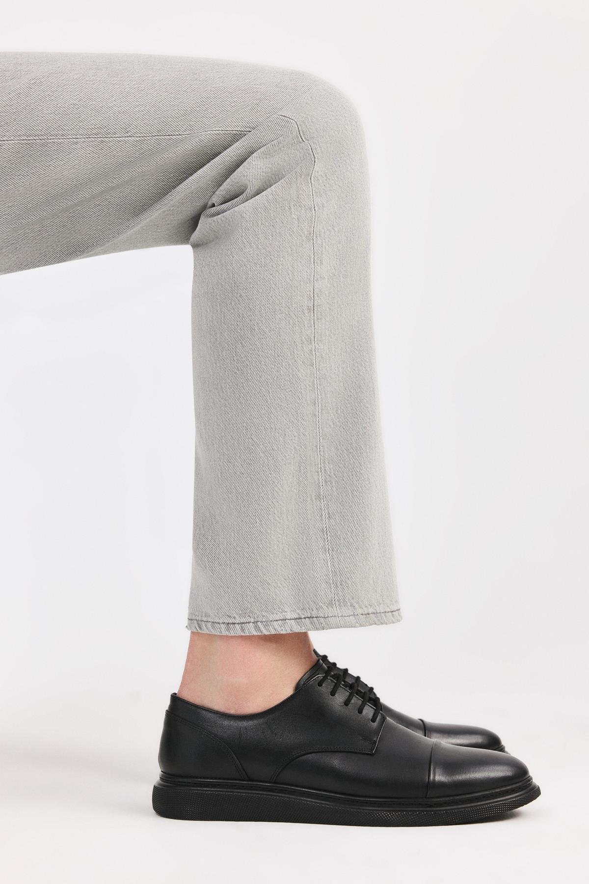 Erkek Deri Siyah Hafif Tabanlı Klasik Ayakkabı - Görsel 2