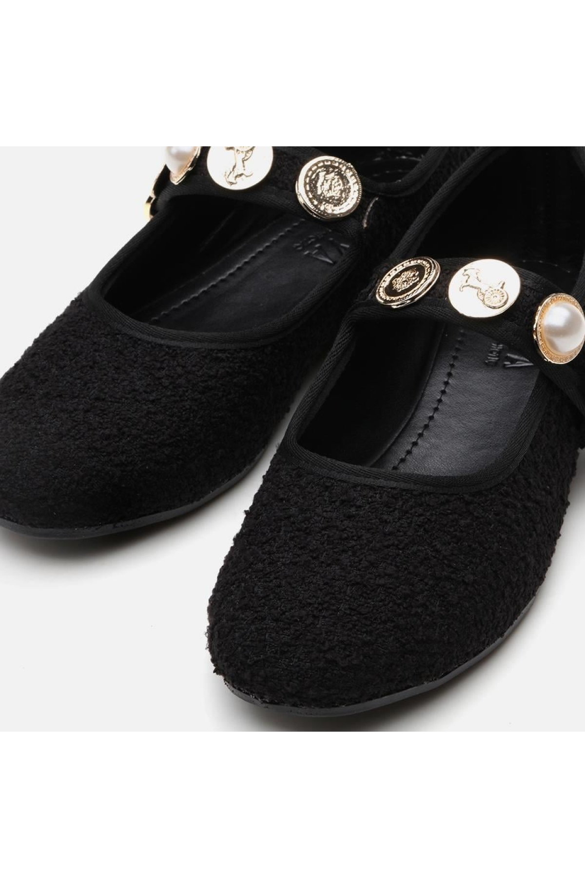 Peluş Siyah Taşlı Kadın Babet - Görsel 6