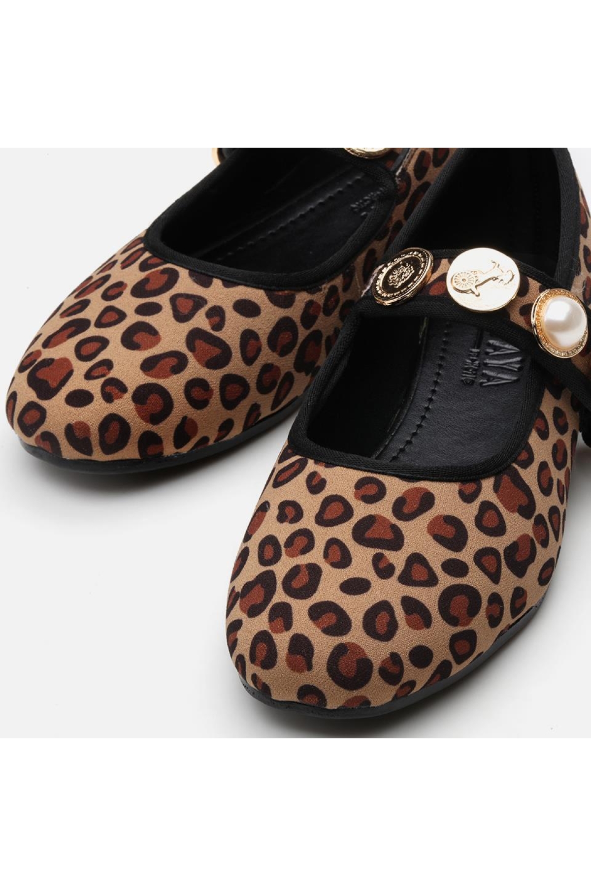 Peluş Leopar Taşlı Kadın Babet - Görsel 5