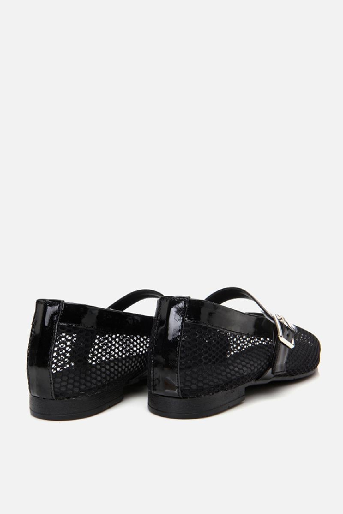 Kadın Deri Siyah Fileli Babet - Görsel 7