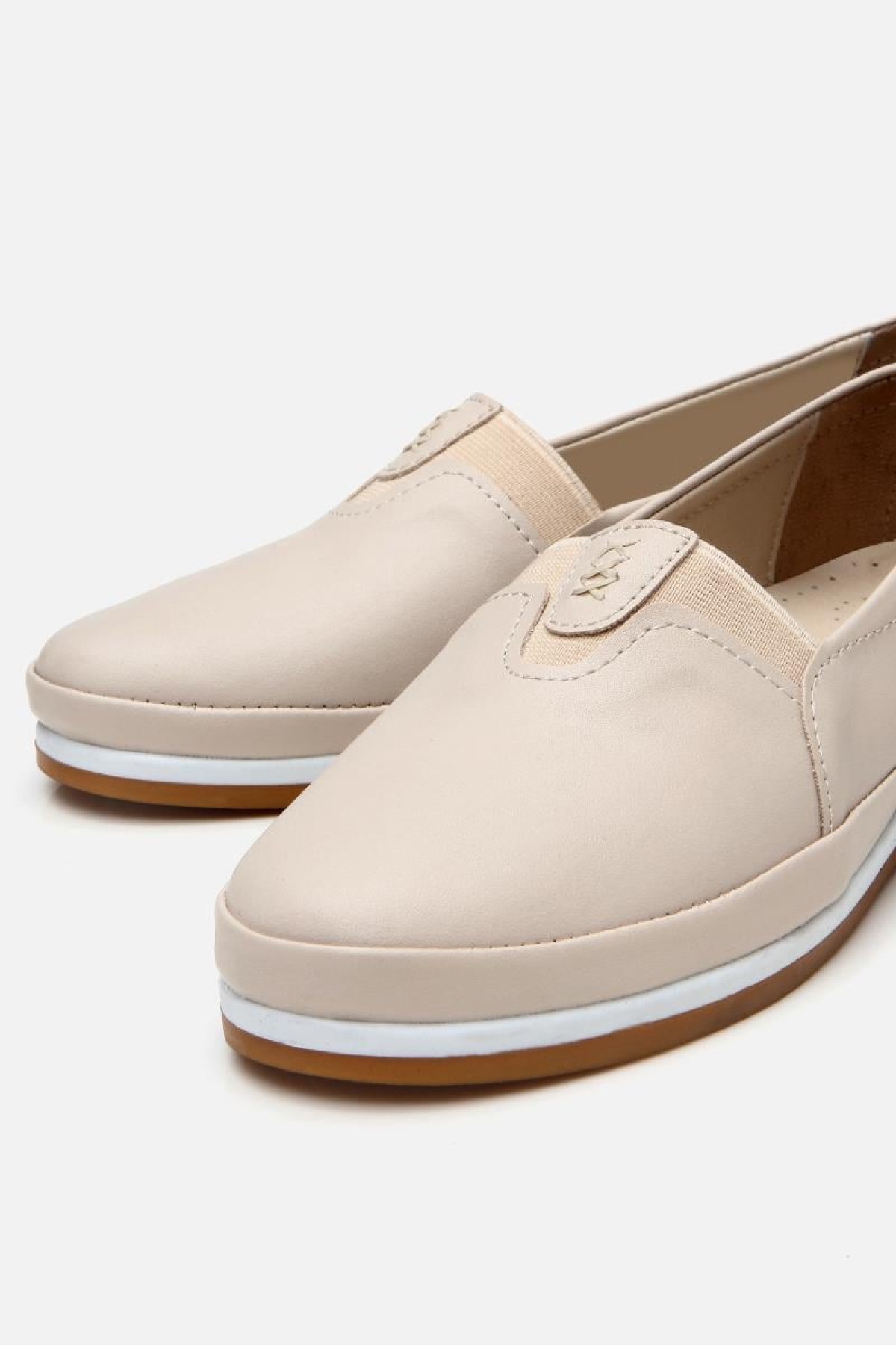 Kadın Bej Comfort Düz Ayakkabı - Görsel 7