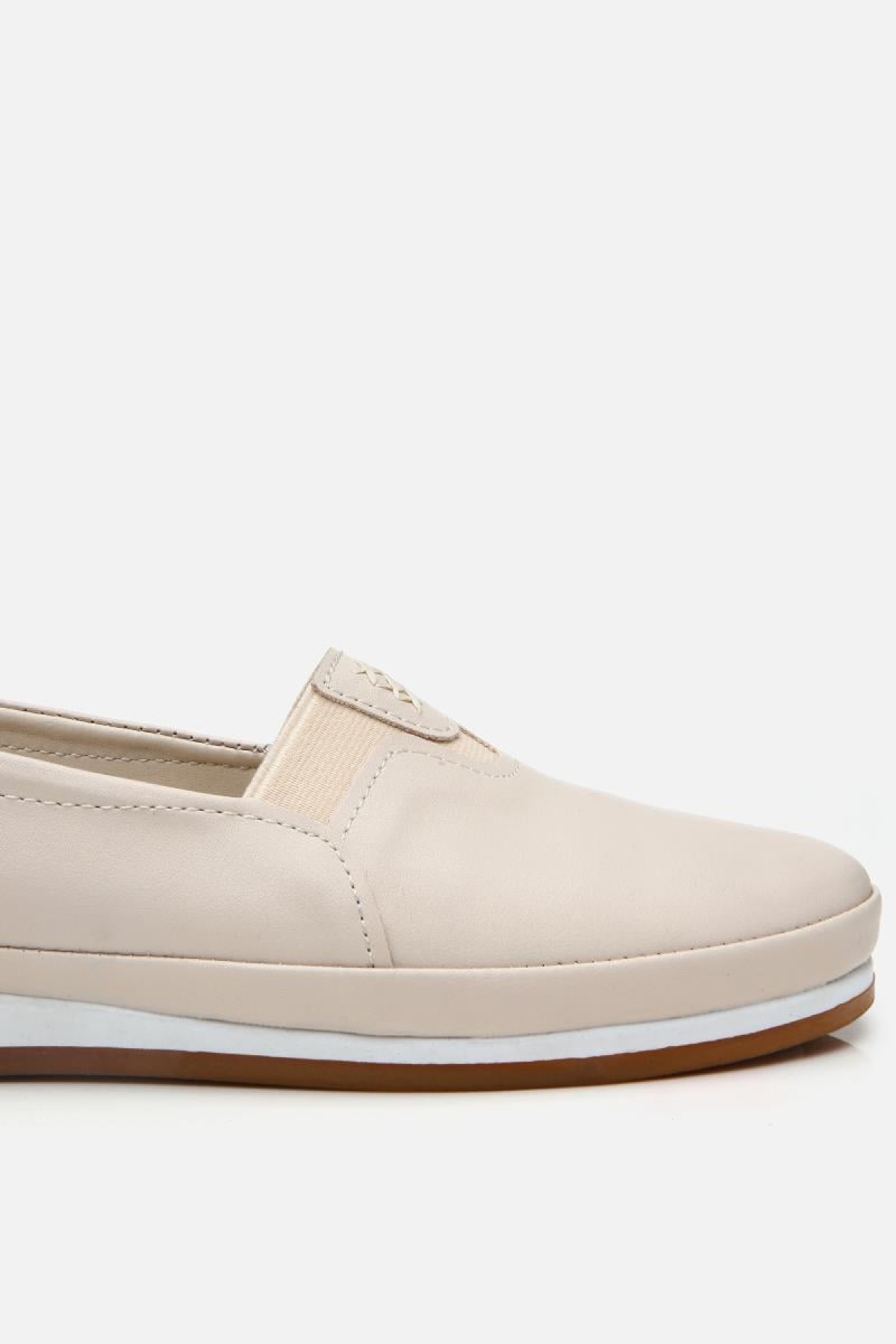 Kadın Bej Comfort Düz Ayakkabı - Görsel 8