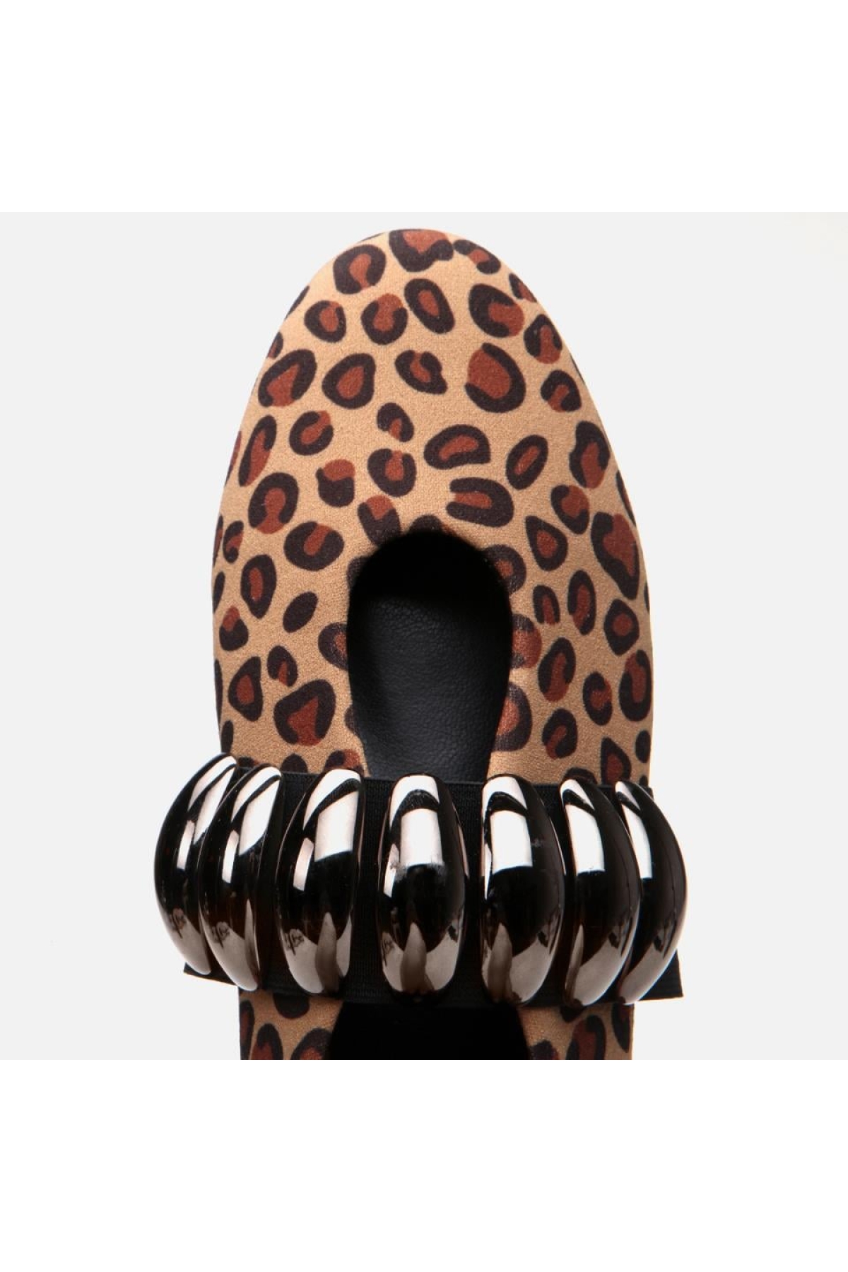 Mary Jane Leopar Desenli Kadın Babet - Görsel 4