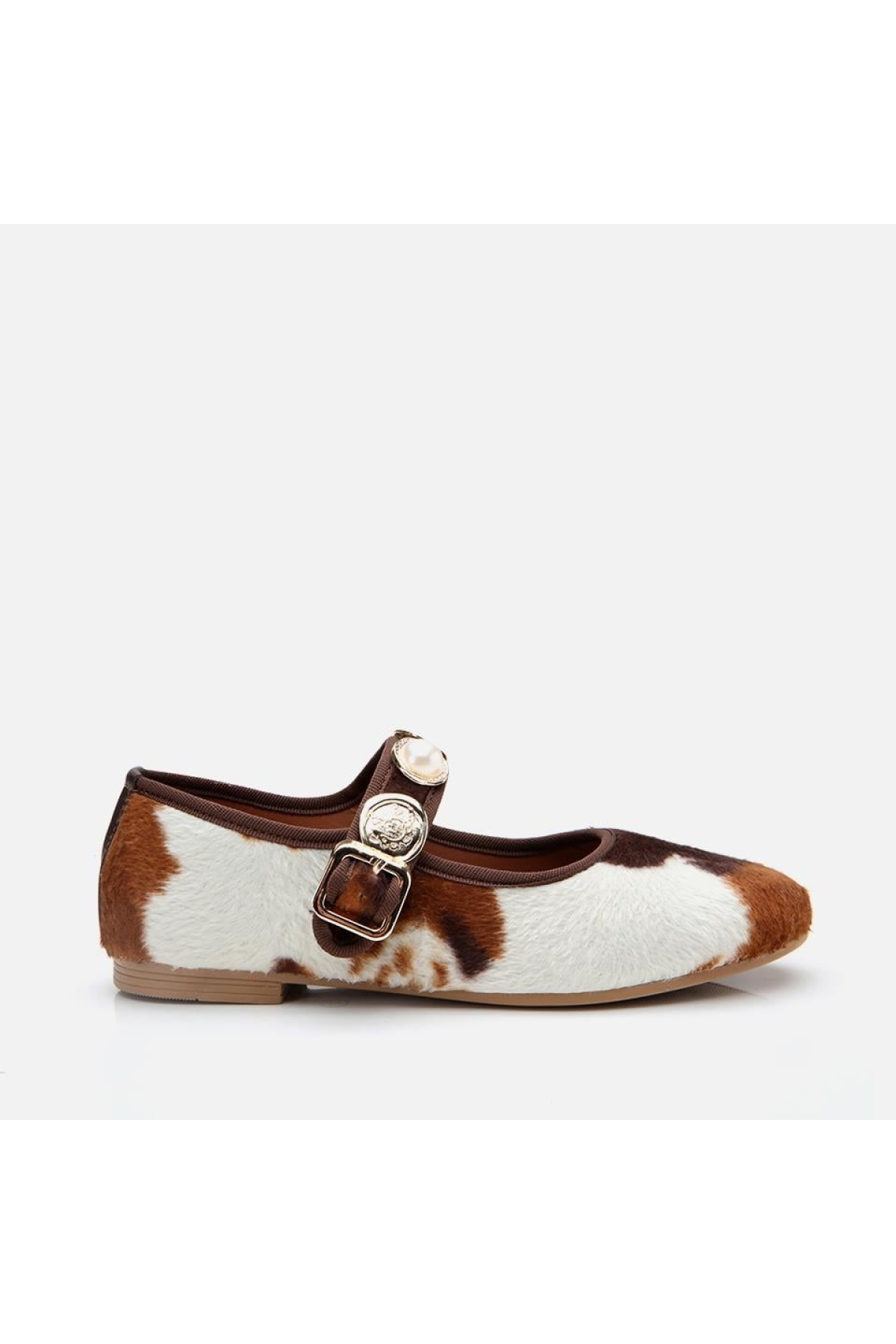 Yaya By Hotiç Yaya By Hotiç Peluş Bej Taşlı Kadın Babet Flo'da! Bej - 1. görsel