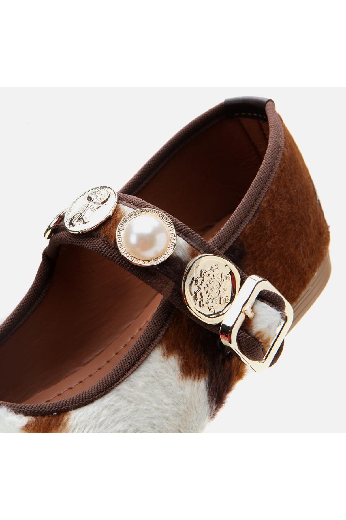 Yaya By Hotiç Yaya By Hotiç Peluş Bej Taşlı Kadın Babet Flo'da! Bej - 6. görsel