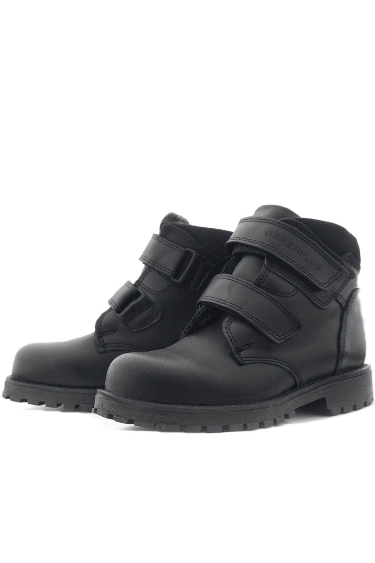 Sentor Hakiki Deri Yünlü Siyah Cırtlı Çocuk Bot - Görsel 7