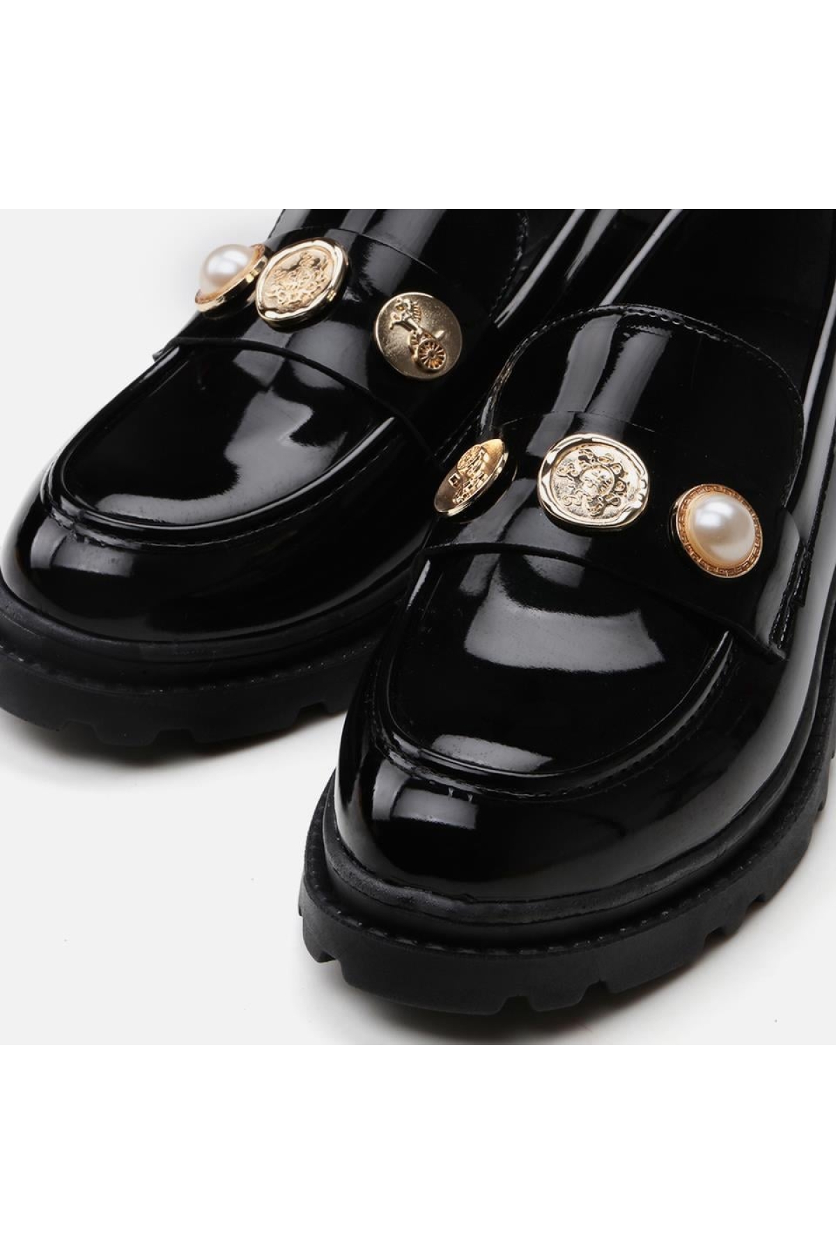 Siyah Kadın Loafer - Görsel 4