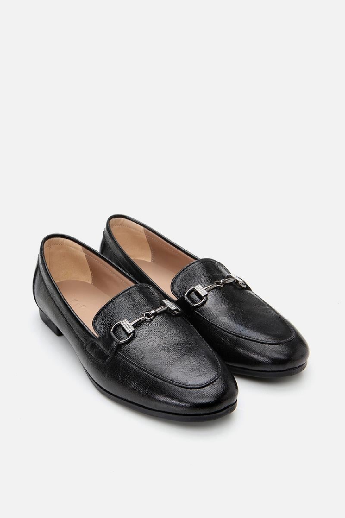 Kadın Siyah Tokalı Şık Klasik Loafer - Görsel 5