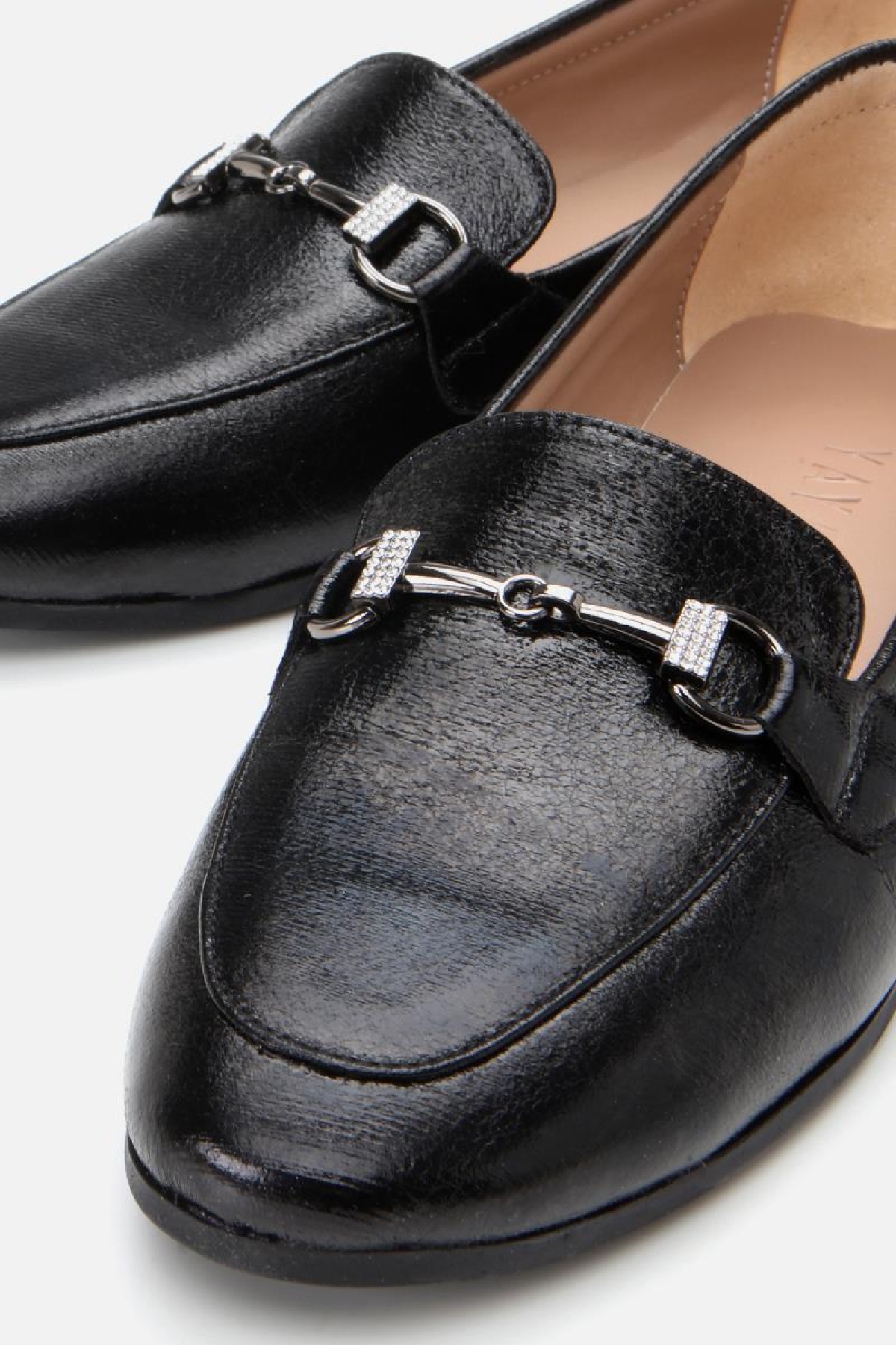 Kadın Siyah Tokalı Şık Klasik Loafer - Görsel 7