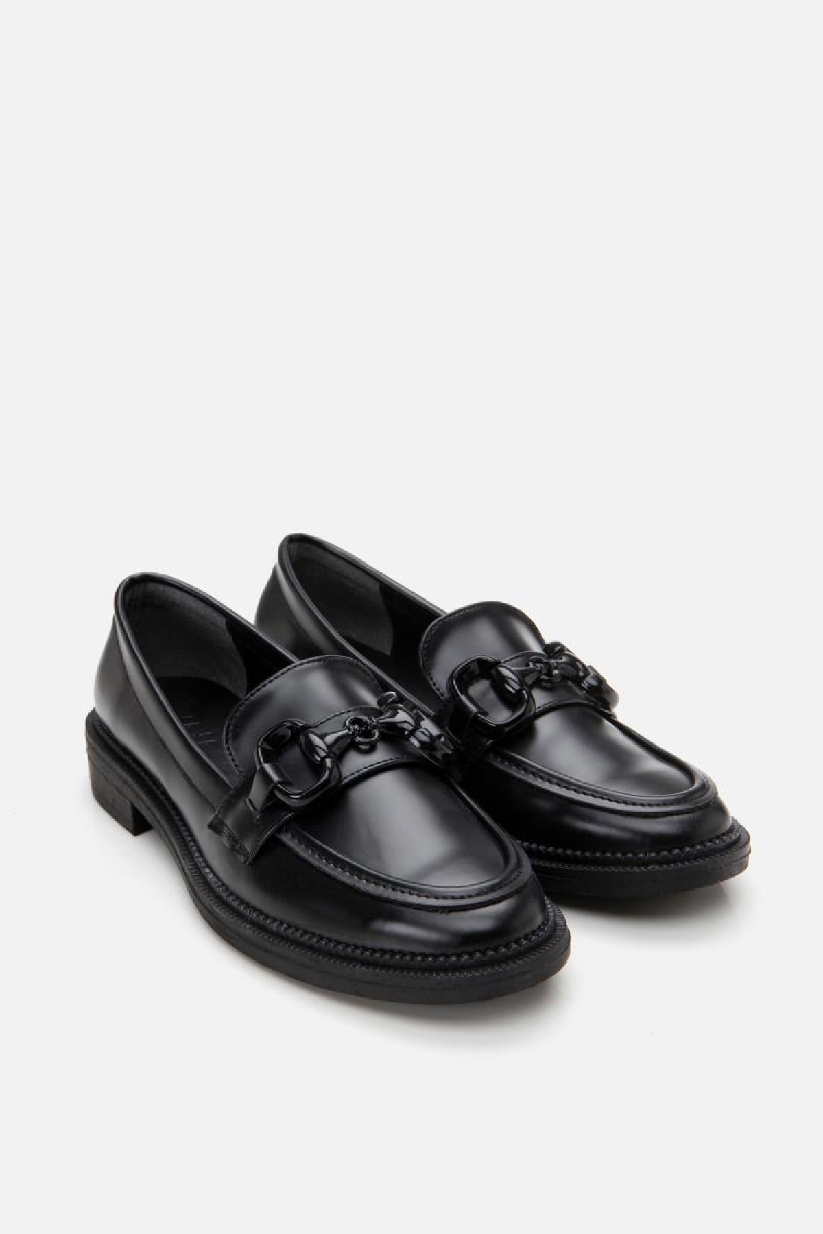 Kadın Siyah Tokalı Klasik Loafer - Görsel 6