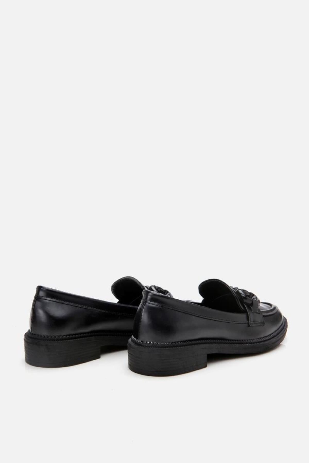 Kadın Siyah Tokalı Klasik Loafer - Görsel 10