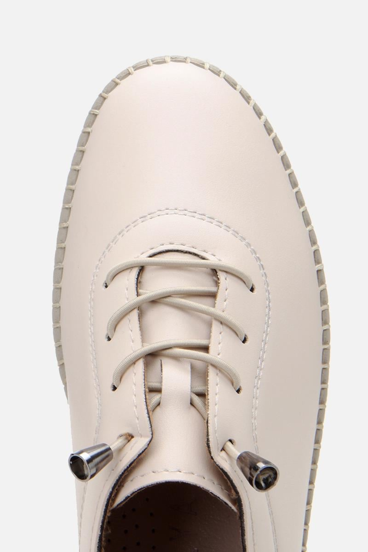 Kadın Bej Esnek Tabanlı Comfort Düz Ayakkabı - Görsel 5