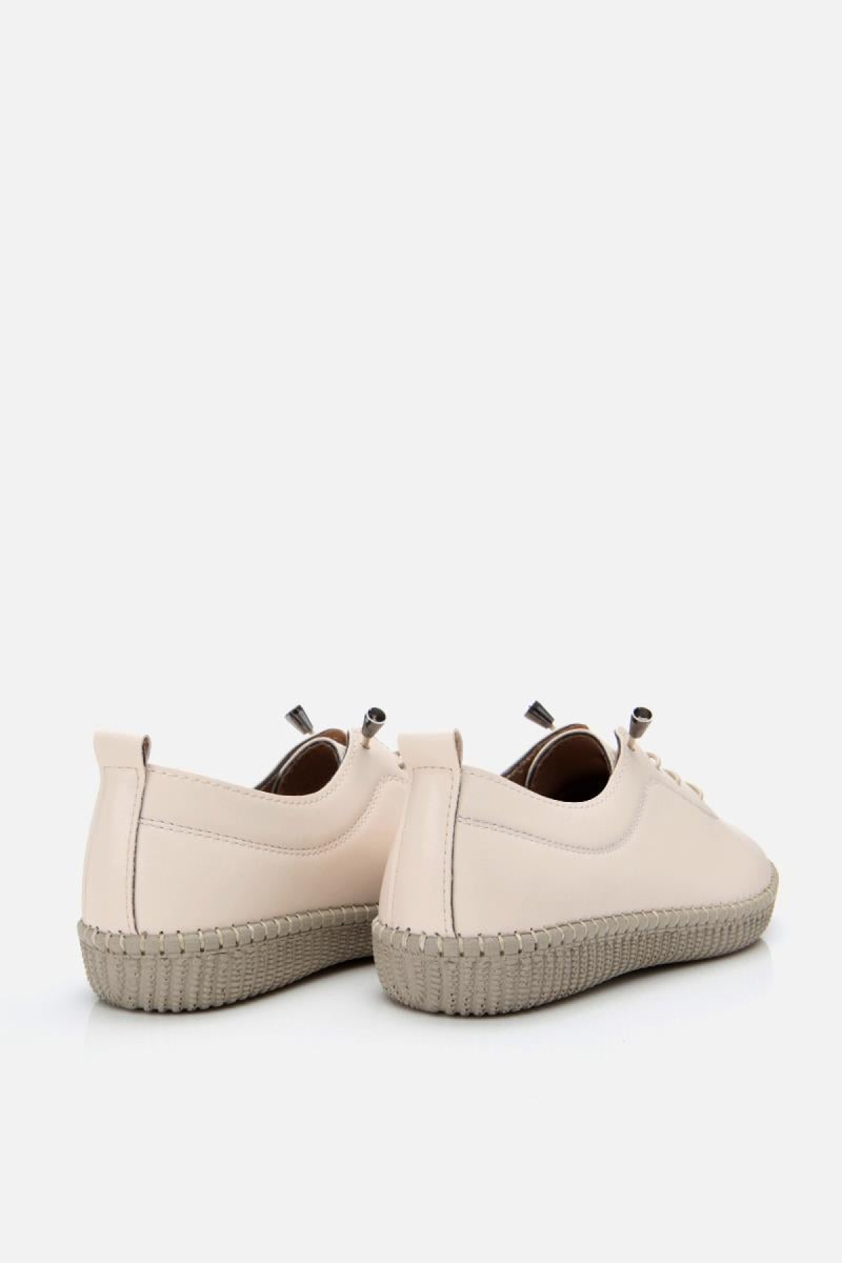Kadın Bej Esnek Tabanlı Comfort Düz Ayakkabı - Görsel 7