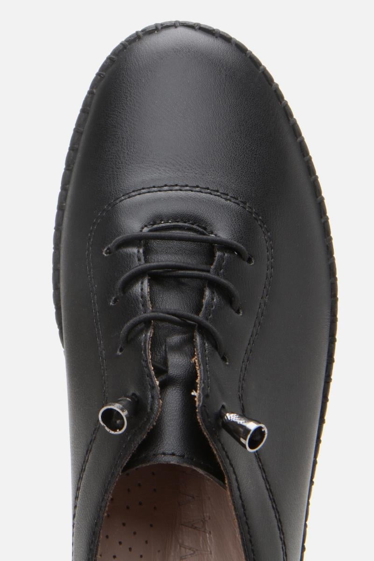 Kadın Siyah Esnek Tabanlı Comfort Düz Ayakkabı - Görsel 6