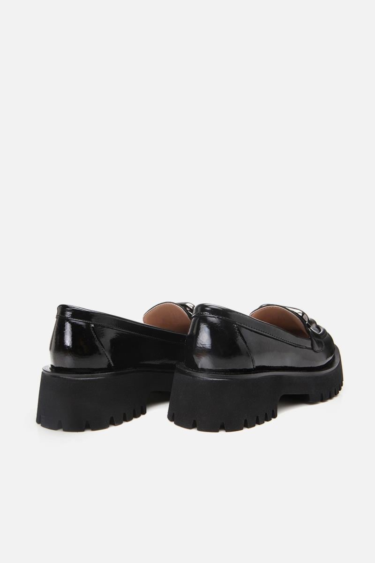 Kadın Rugan Siyah Tokalı Şık Günlük Loafer - Görsel 7