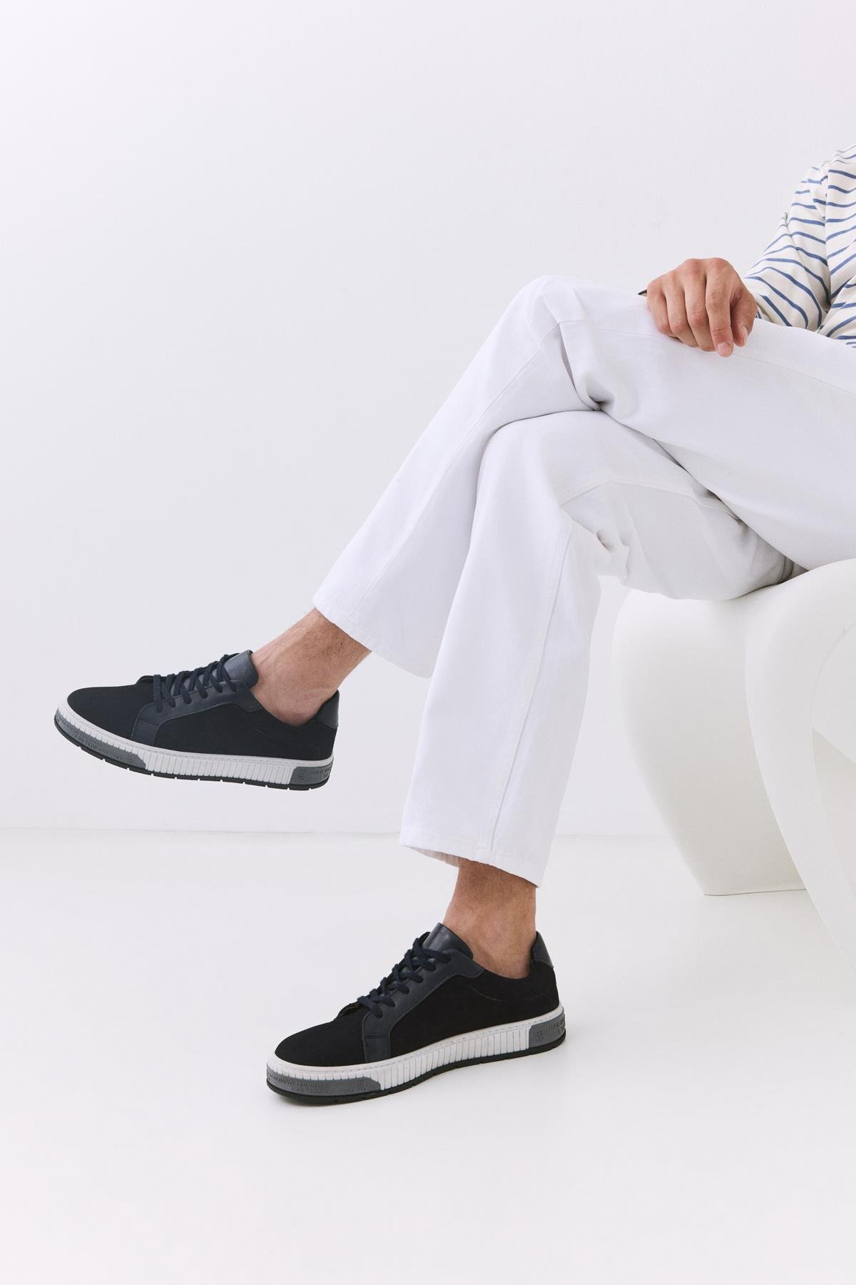 Erkek Nubuk Deri Lacivert Günlük Ayakkabı - Görsel 2