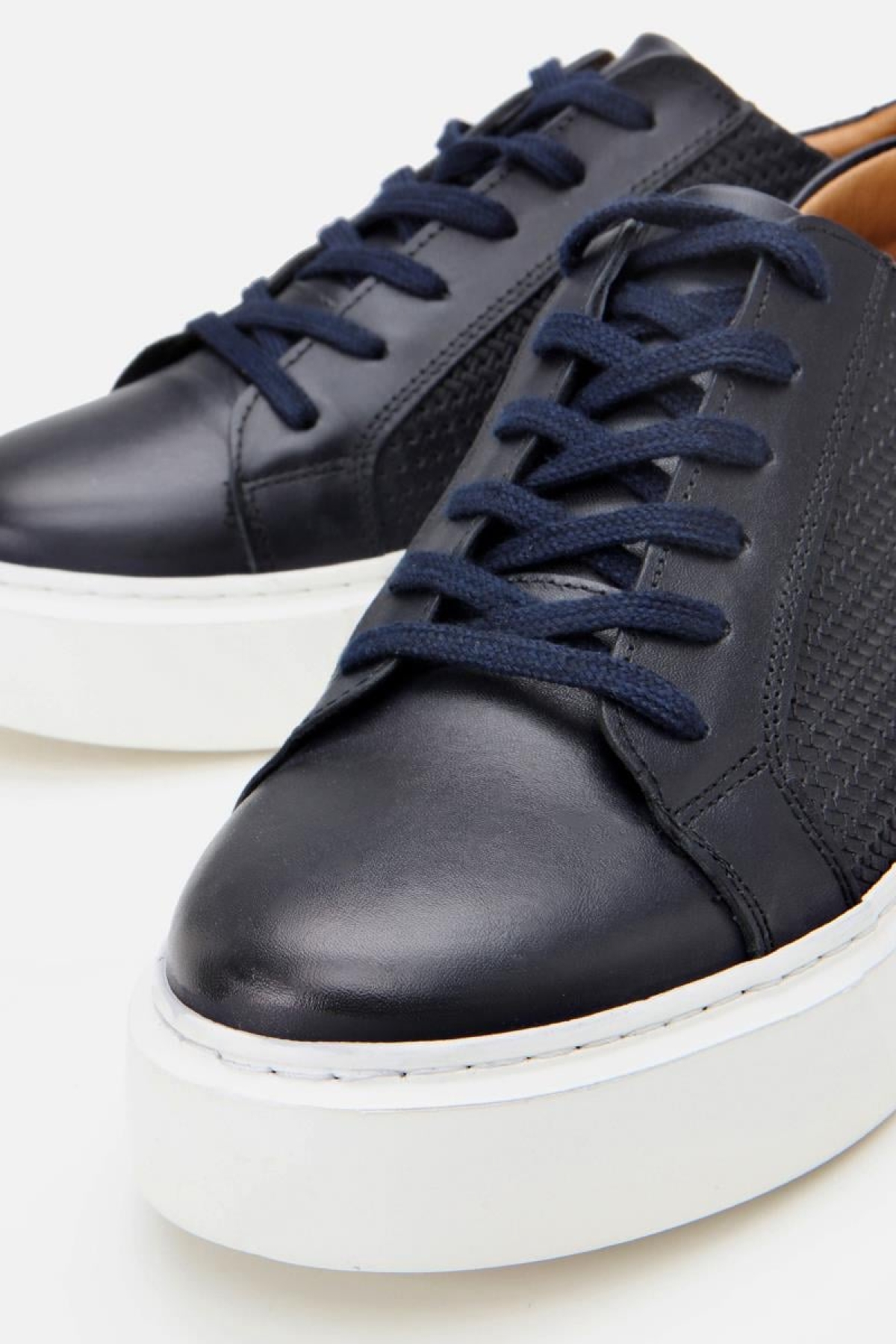 Erkek Deri Lacivert Hafif Tabanlı Spor Ayakkabı - Görsel 9