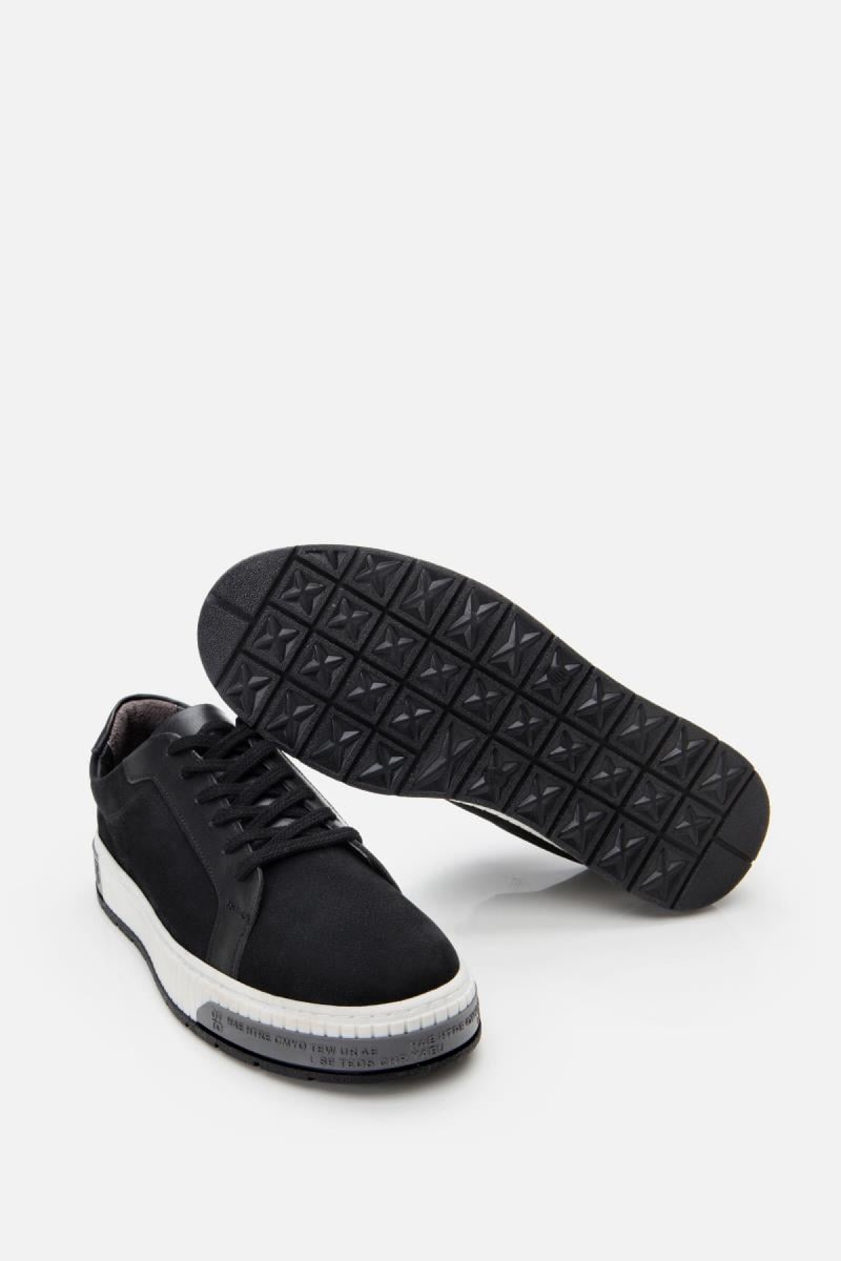 Erkek Nubuk Deri Siyah Günlük Ayakkabı - Görsel 10