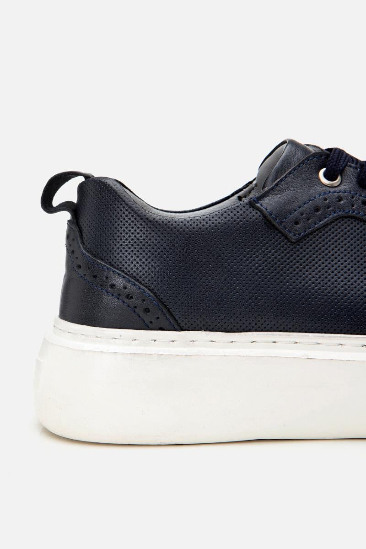 Erkek Deri Lacivert Hafif Tabanlı Spor Ayakkabı - Görsel 7