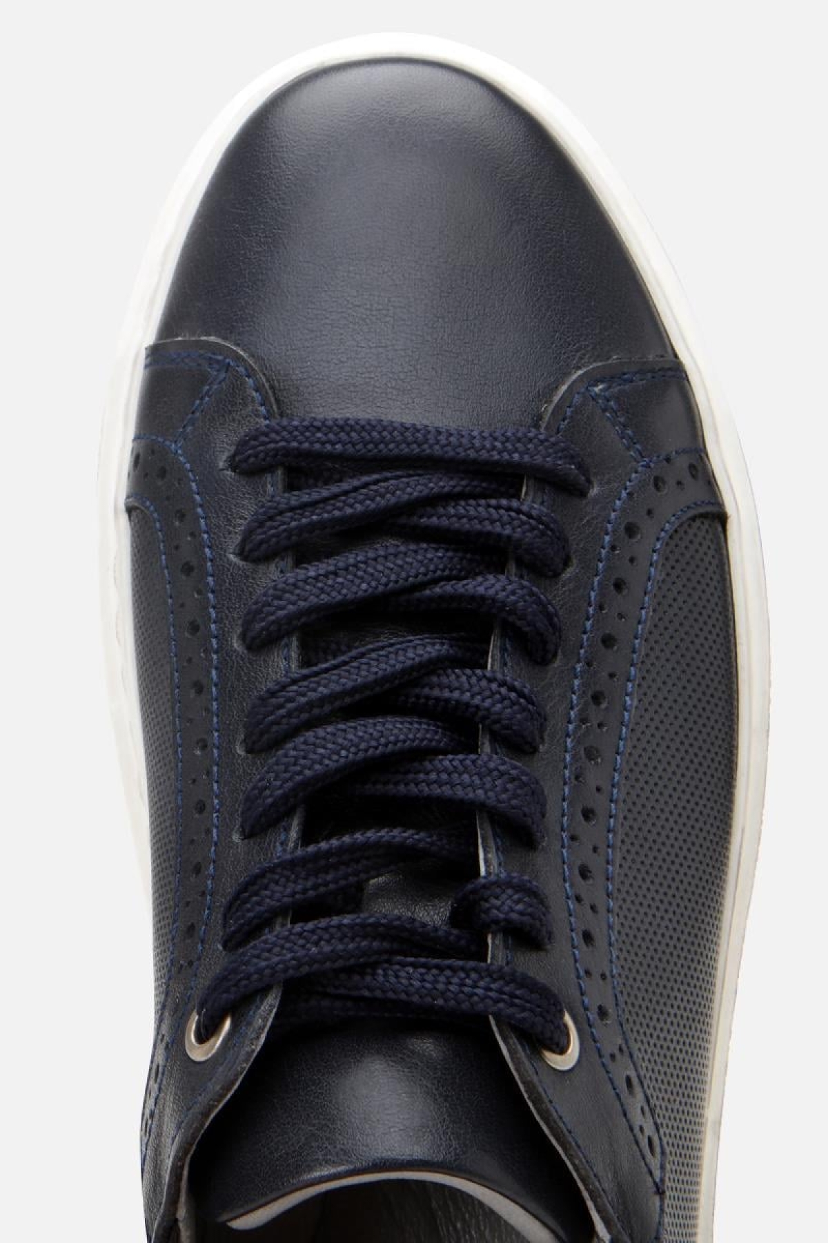 Erkek Deri Lacivert Hafif Tabanlı Spor Ayakkabı - Görsel 8