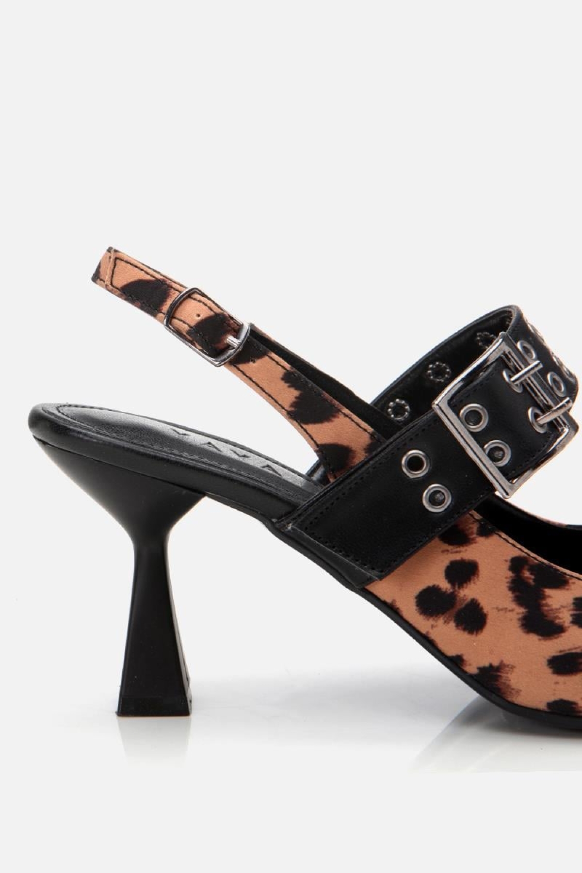 Kadın Taba Leopar Desenli Kemerli Stiletto - Görsel 8